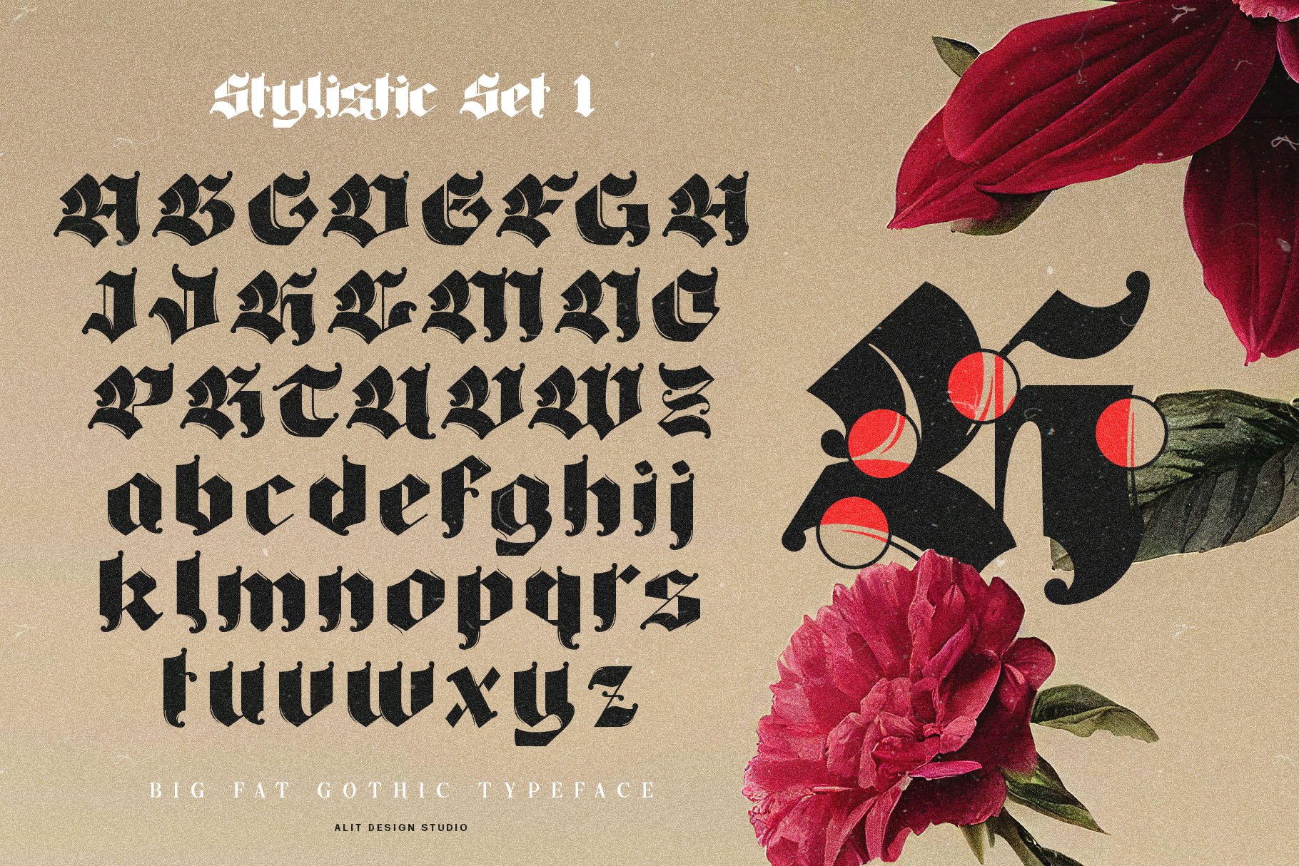 Big Fat Gothic Blackletter Typeface - Design Cuts