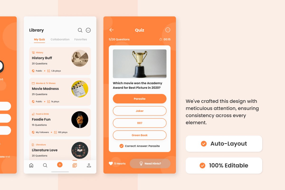 Trivio - Trivia Quiz Mobile App - Design Cuts