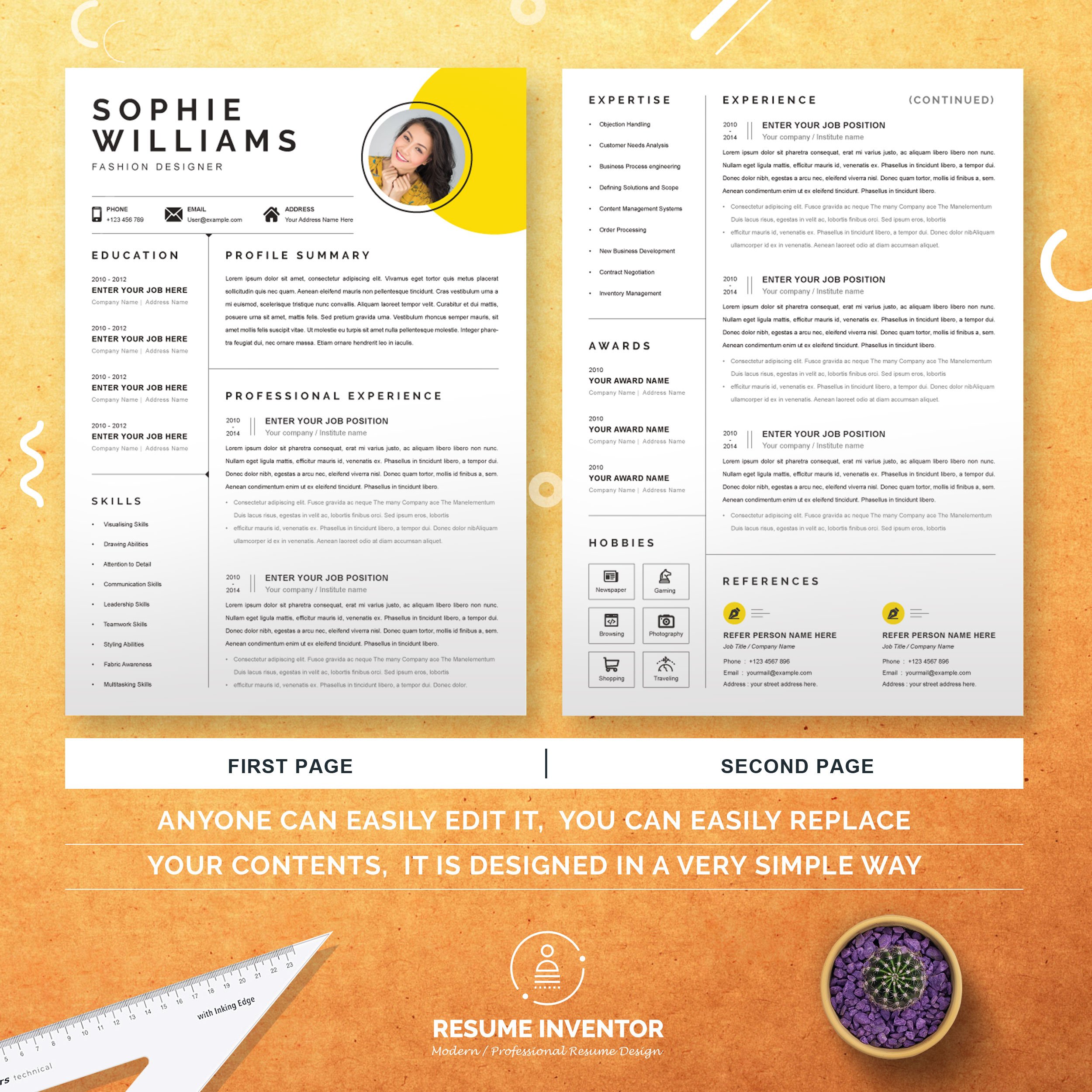 Creative Resume Template - Design Cuts