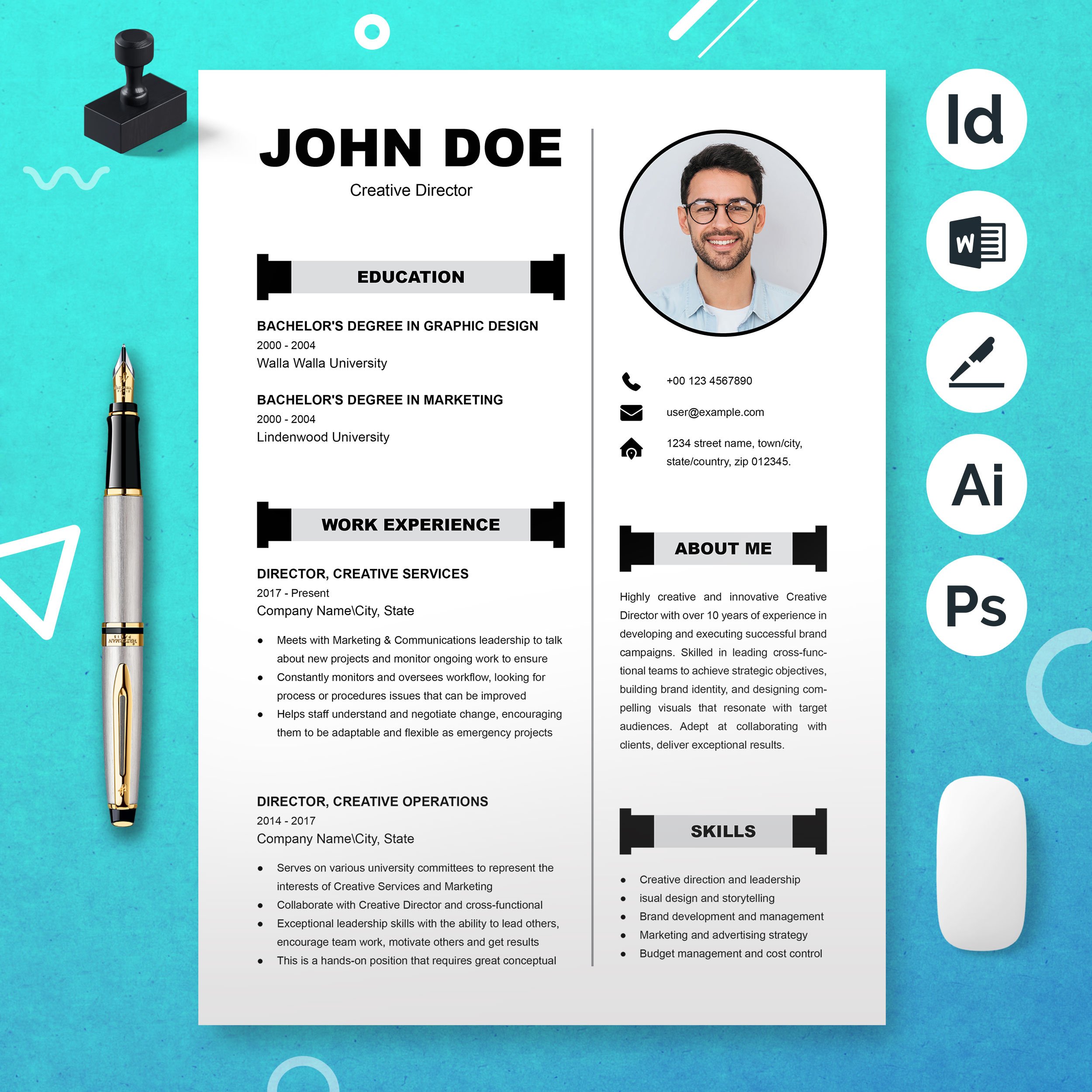 Minimalist Resume Template 3 - Design Cuts