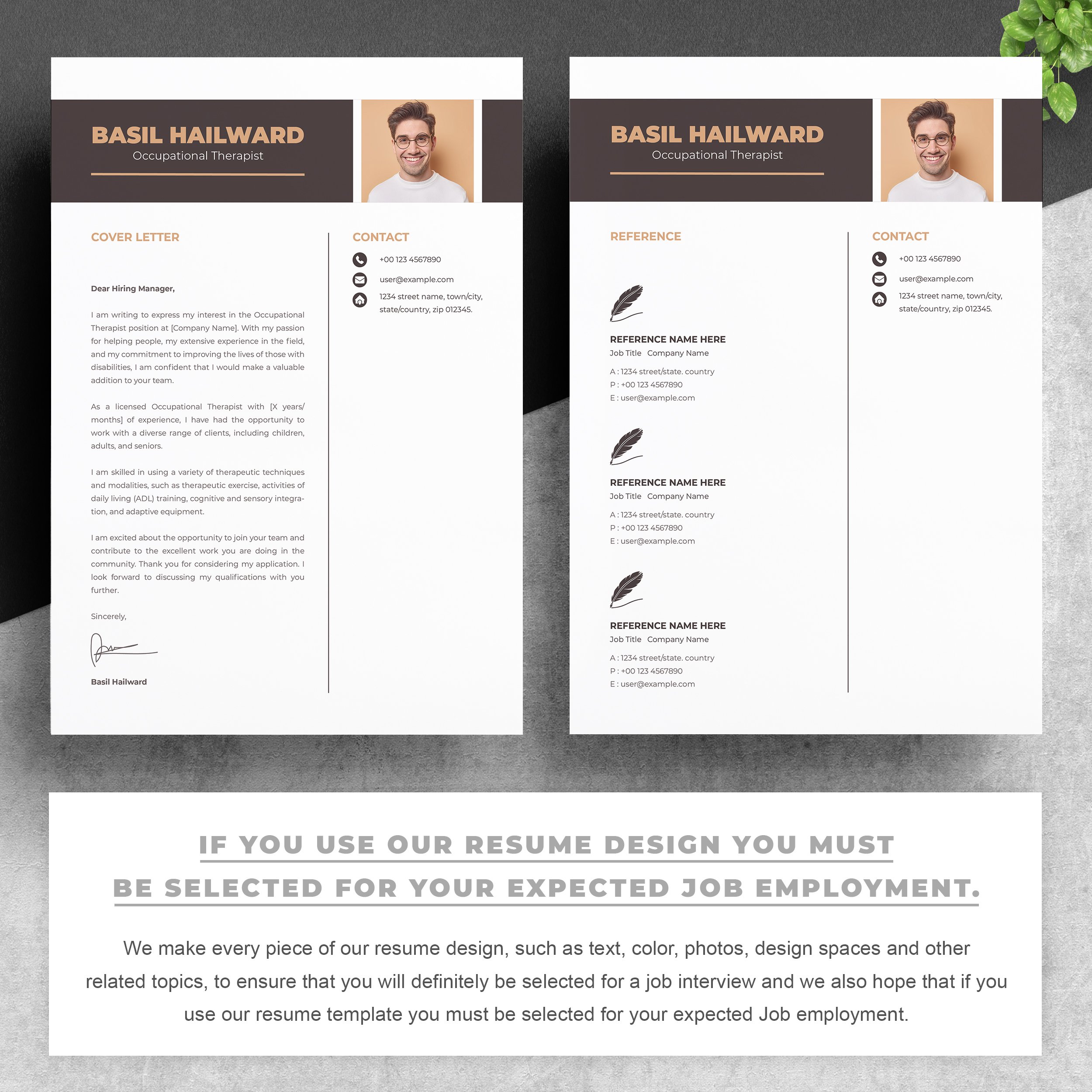 Modern Page Resume Template Word - Design Cuts