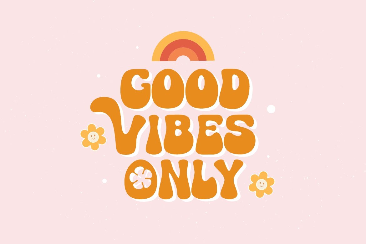 Happy Times Retro Groovy Font - Design Cuts