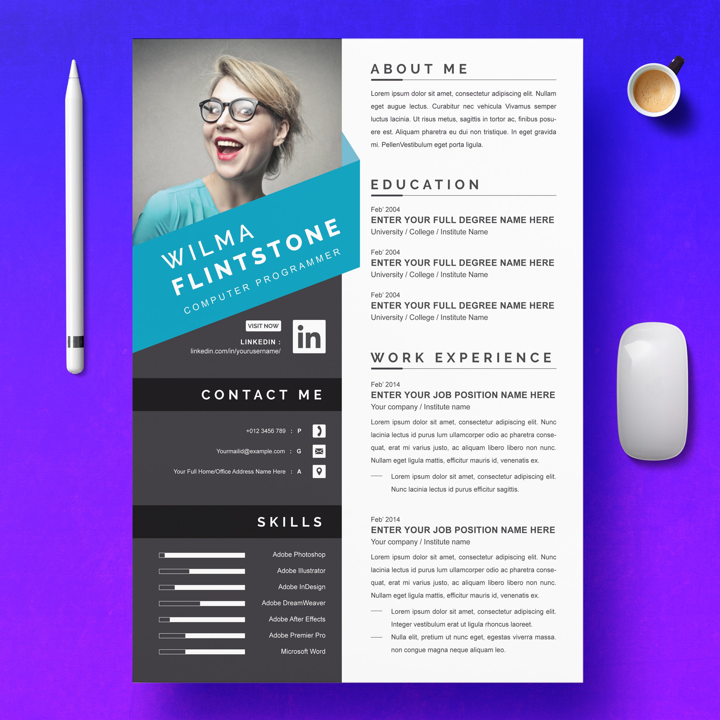 CV Template Resume Template 5 - Design Cuts