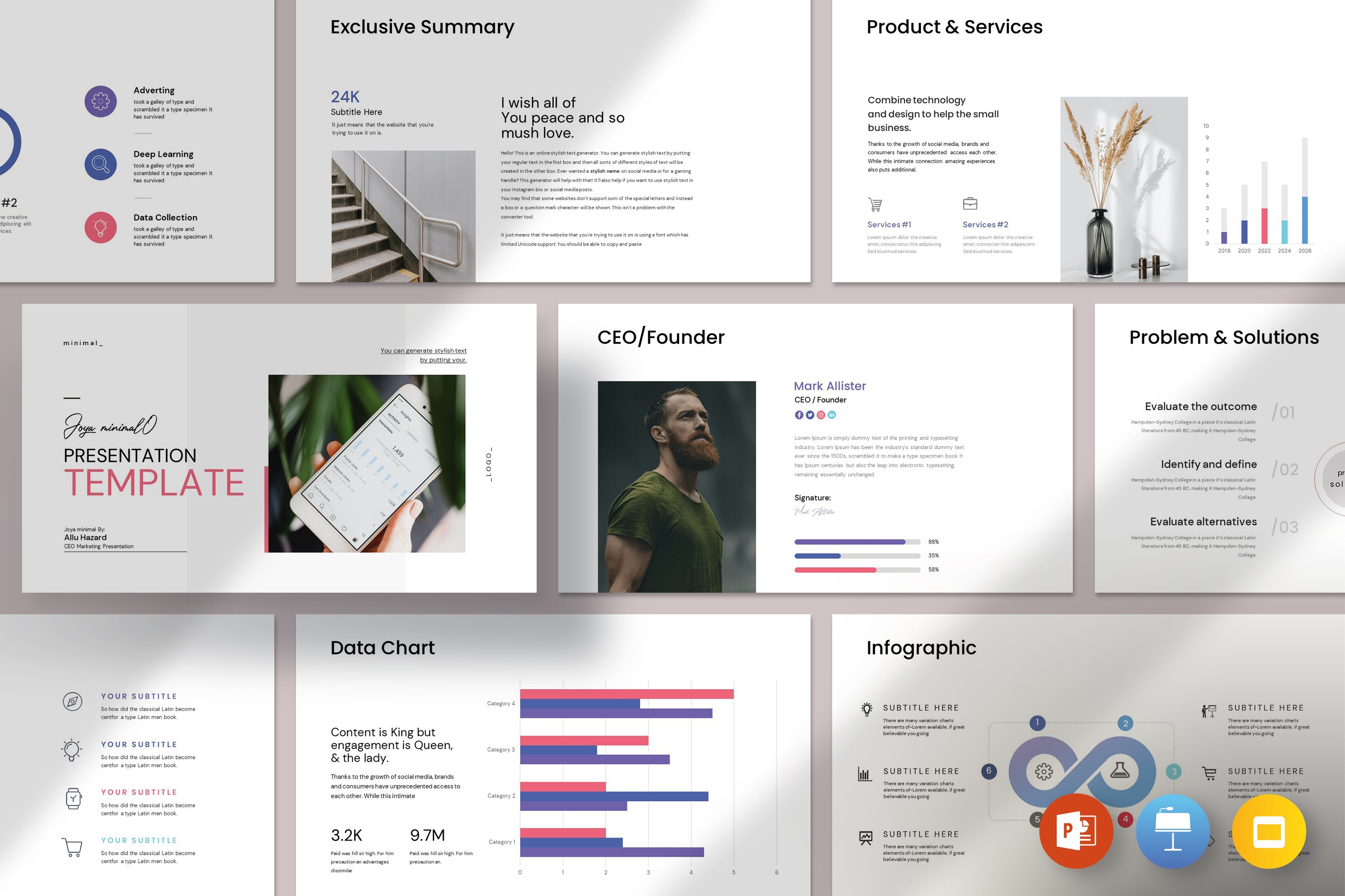 Minimal Presentation Template 5 - Design Cuts