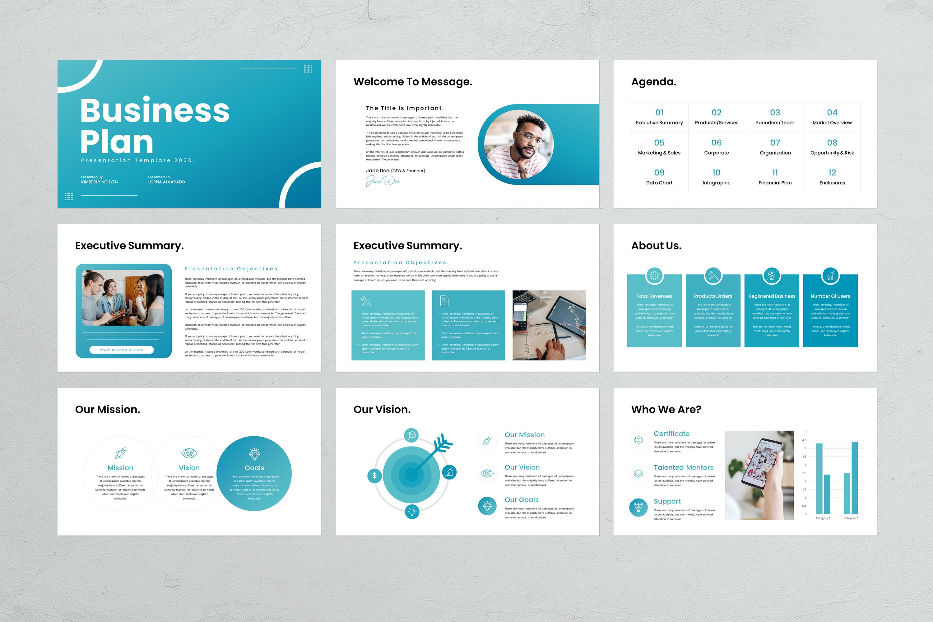 Business Plan Presentation Template 9 - Design Cuts