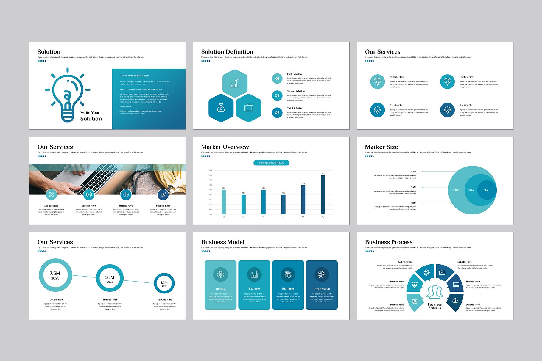 Business Plan PowerPoint Template 3 - Design Cuts