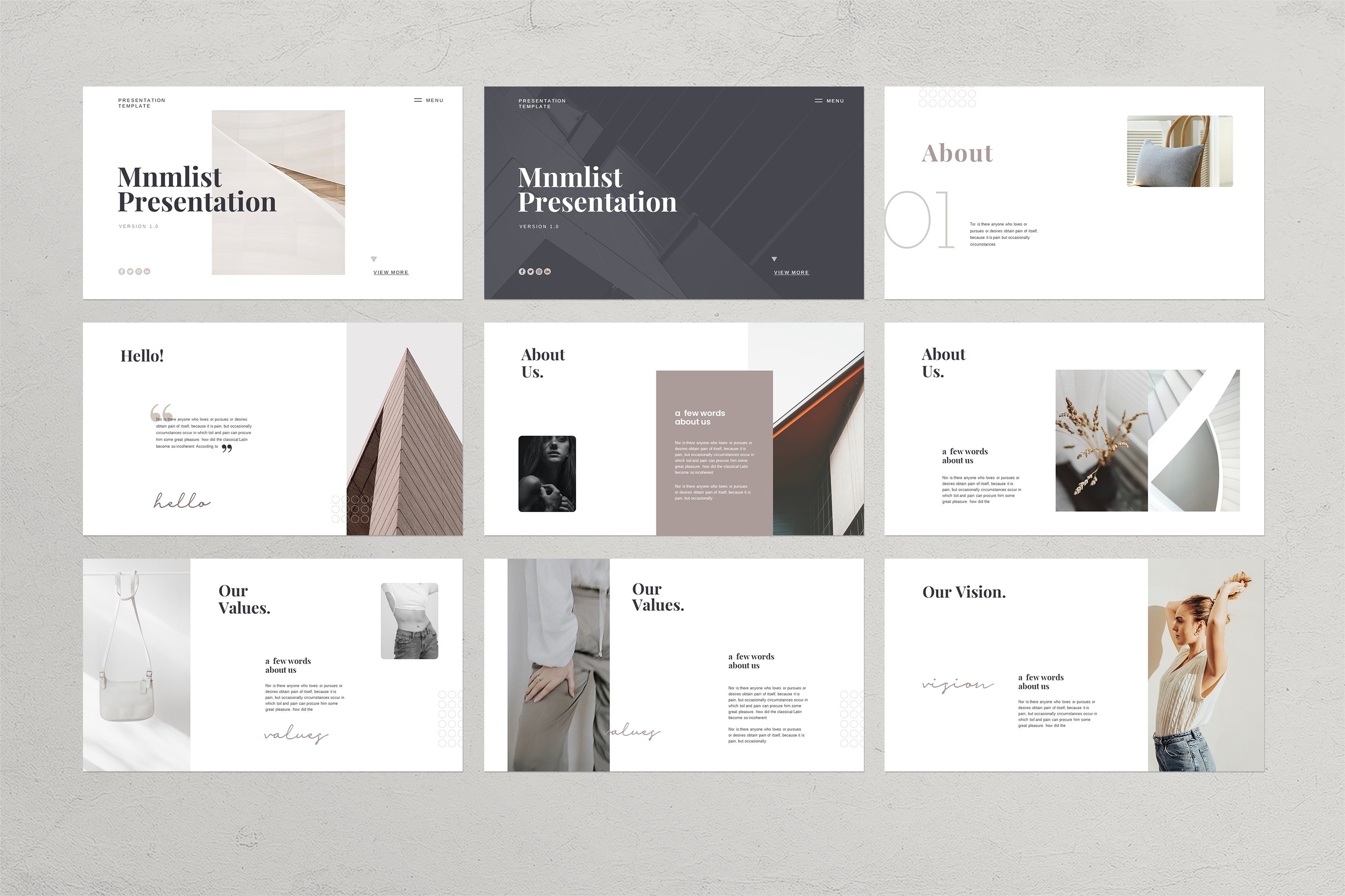 Stylish Minimal Powerpoint Template - Design Cuts