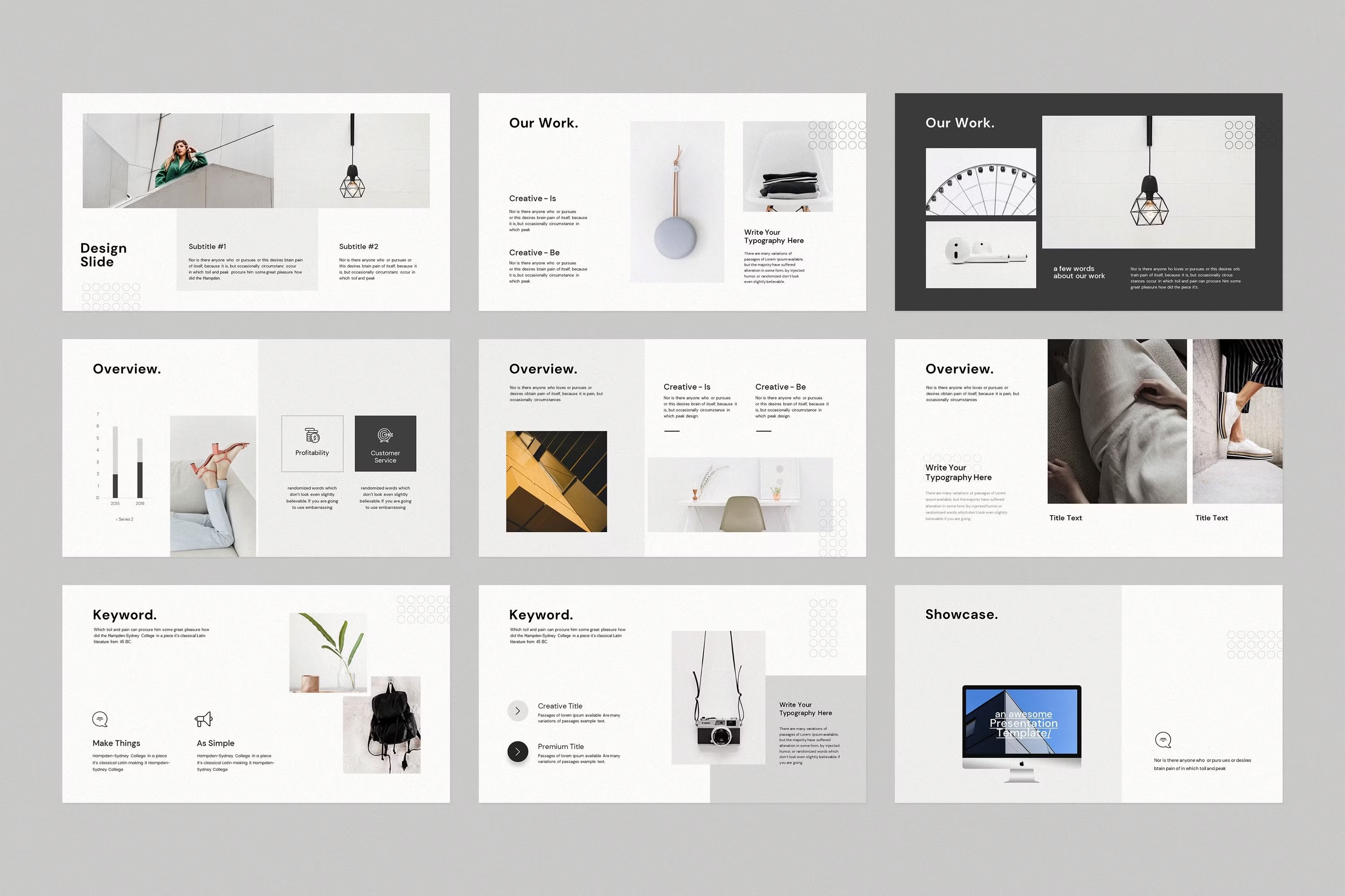 Studio Minimal PowerPoint Template - Design Cuts