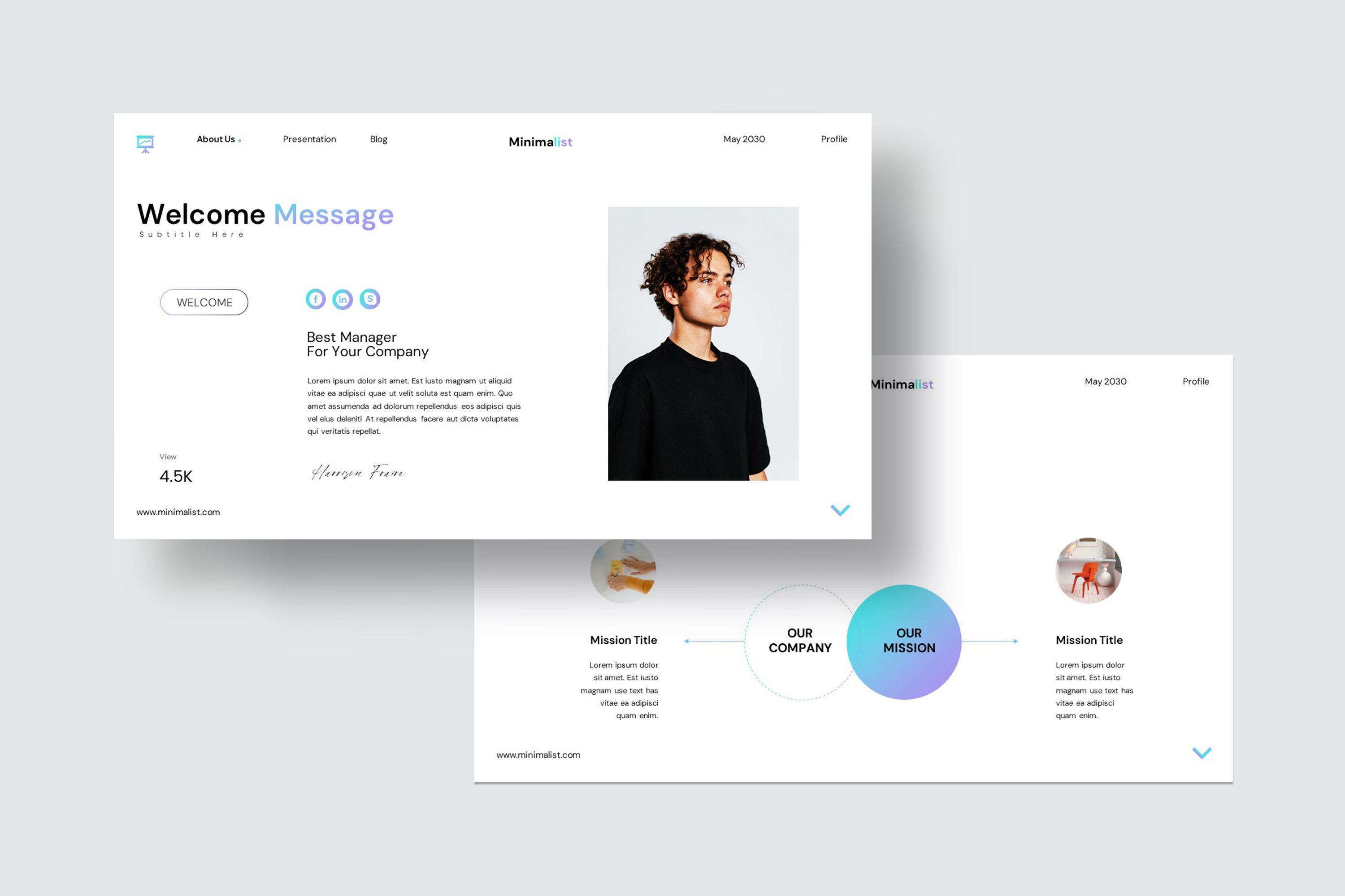 Minimalist Company Profile Template - Design Cuts