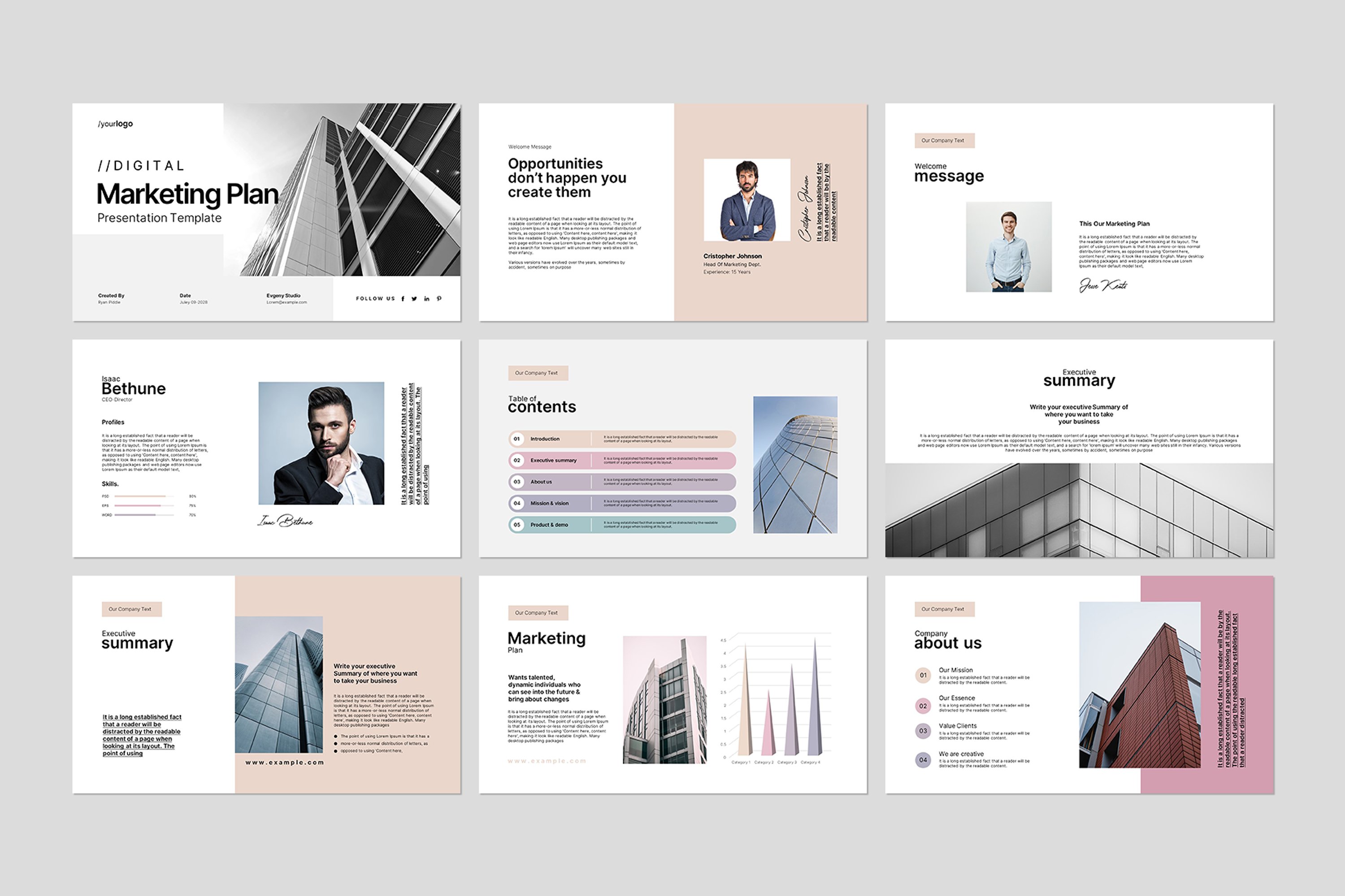 Marketing Plan Presentation Template - Design Cuts