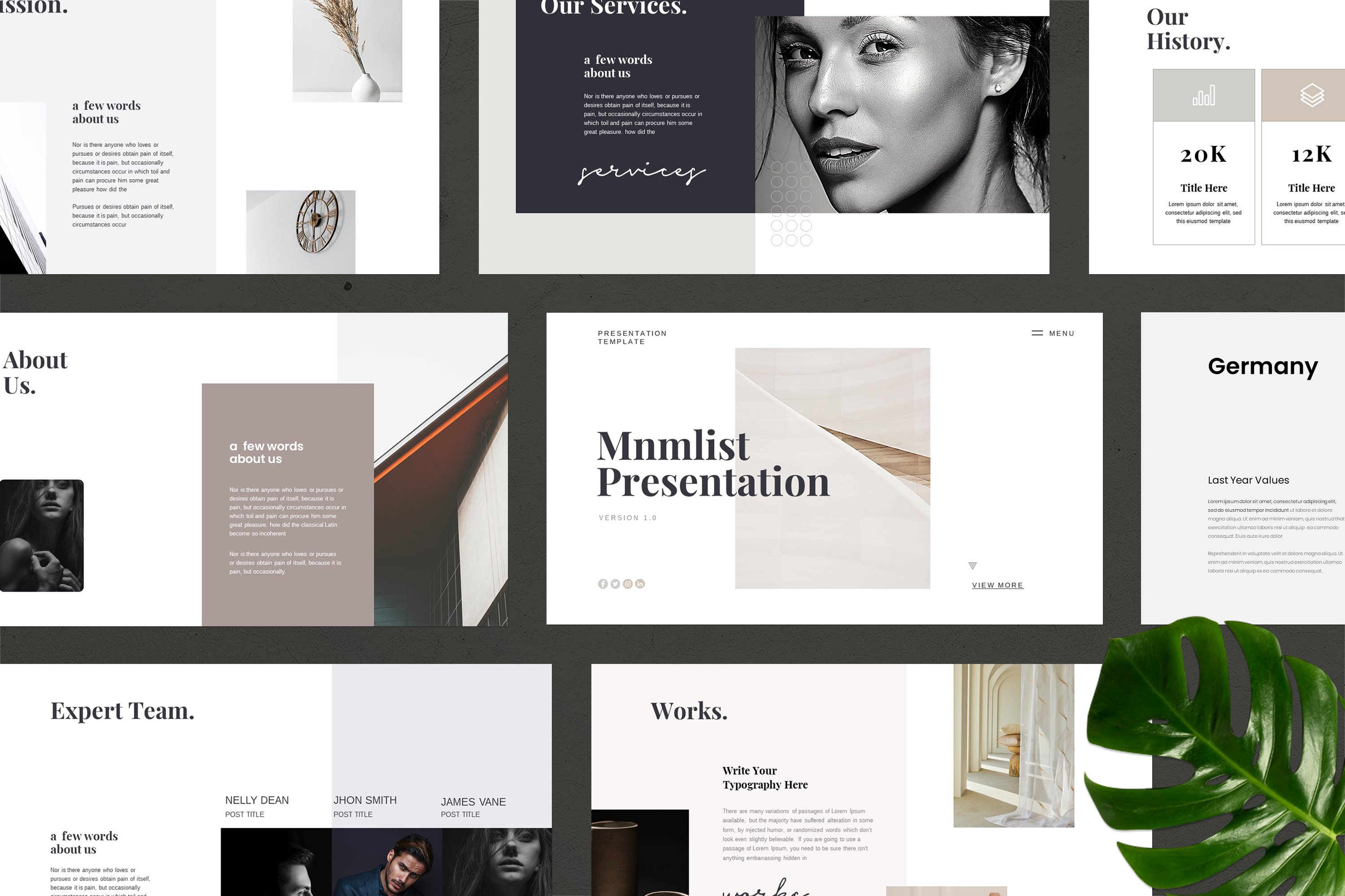 Stylish Minimal PowerPoint Template - Design Cuts