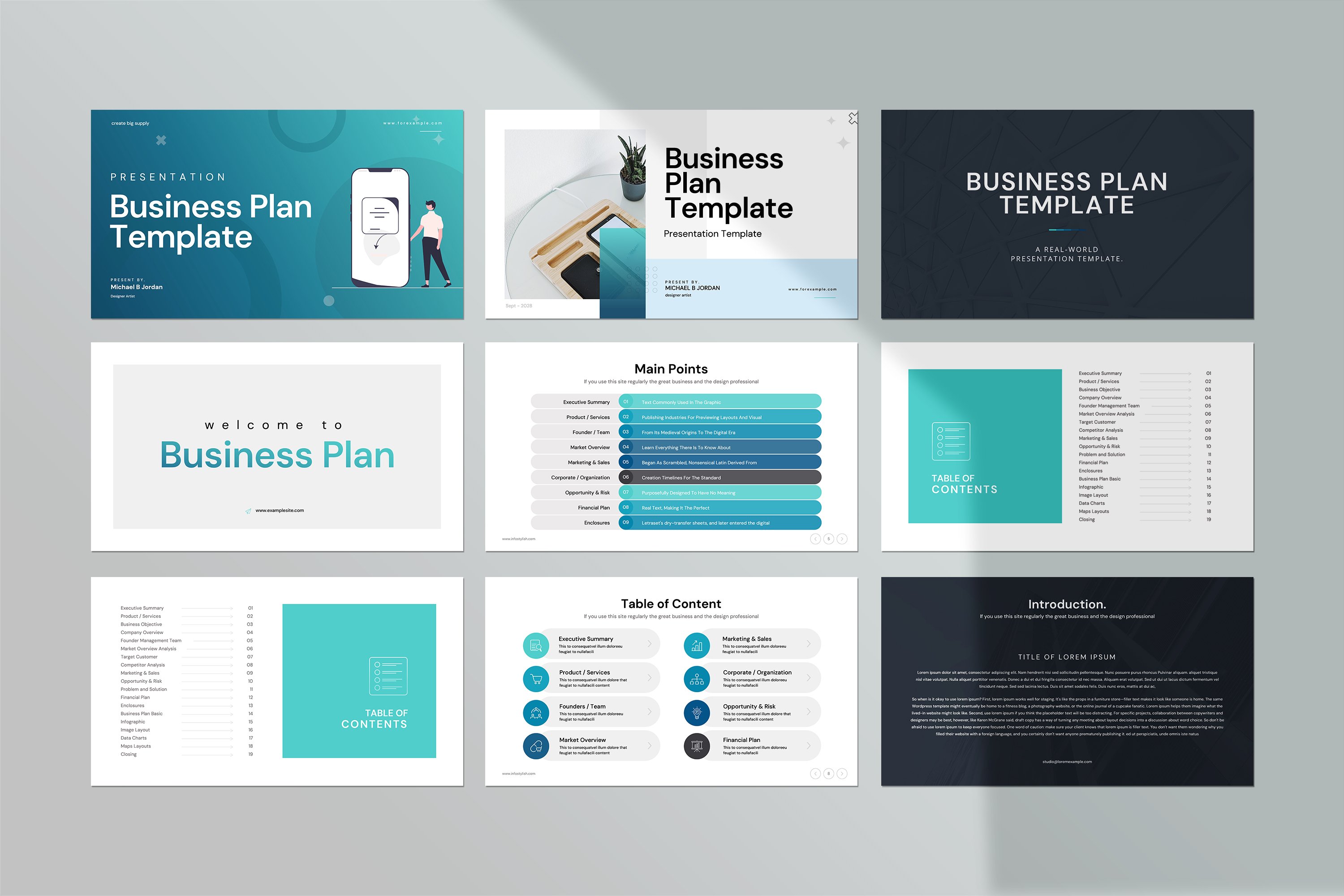 Business Plan PowerPoint Template - Design Cuts