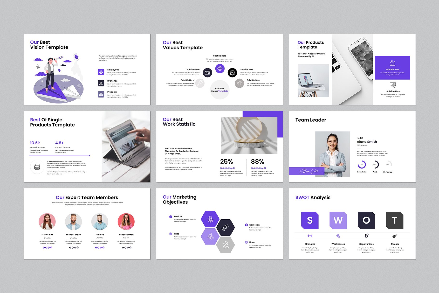 Business Deck PowerPoint Template - Design Cuts