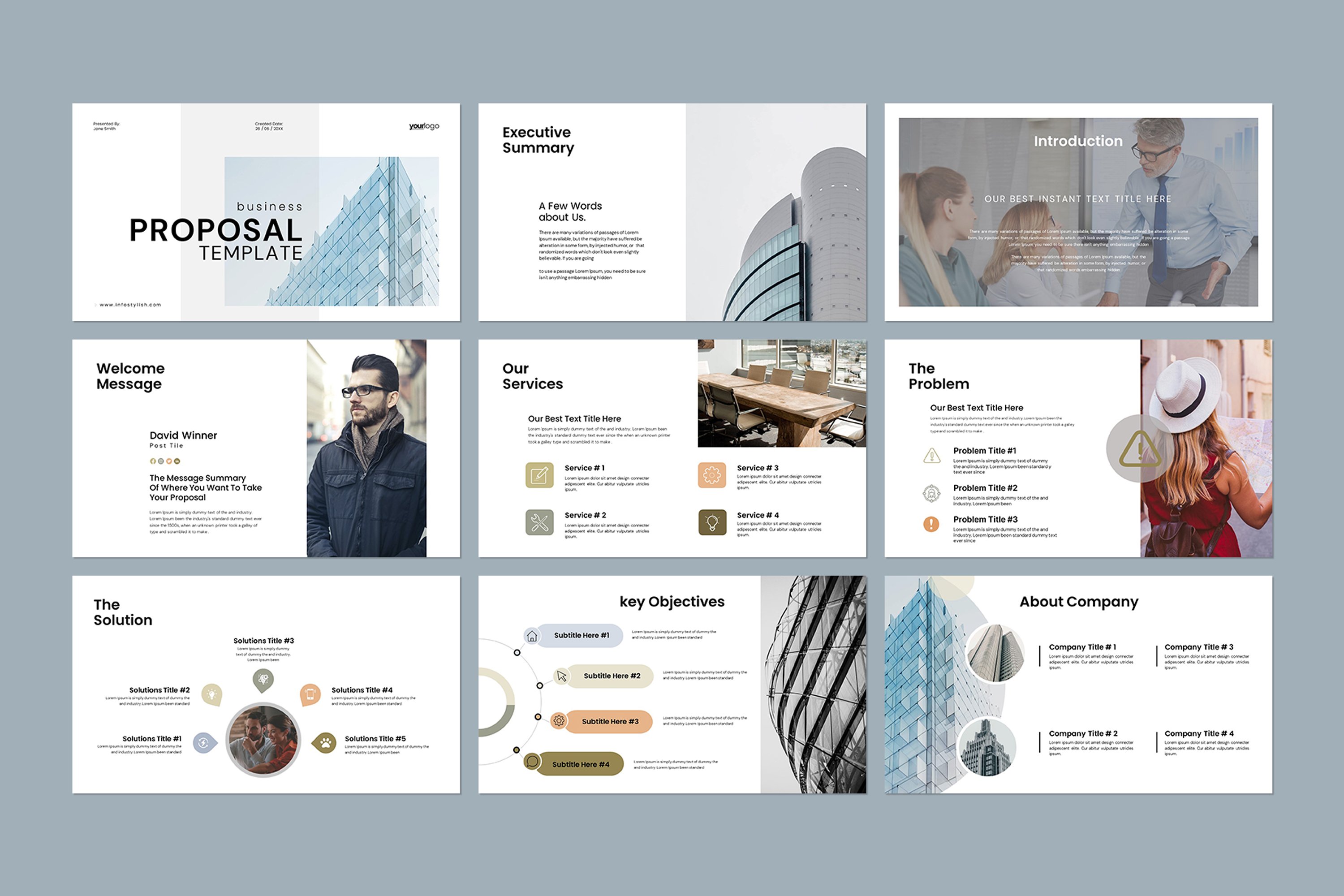 Business Proposal Presentation Template 3 - Design Cuts