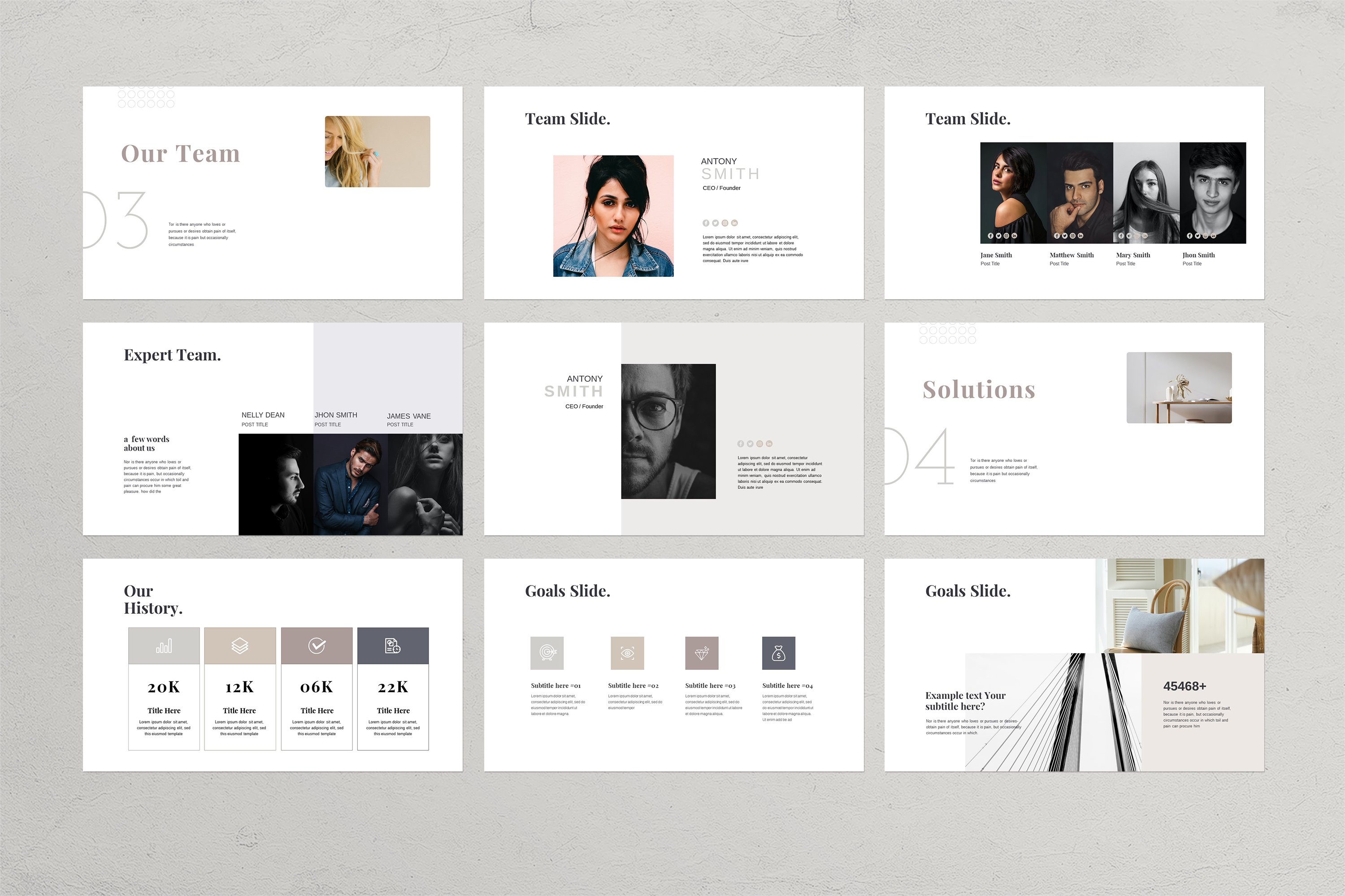 Stylish Minimal PowerPoint Template - Design Cuts