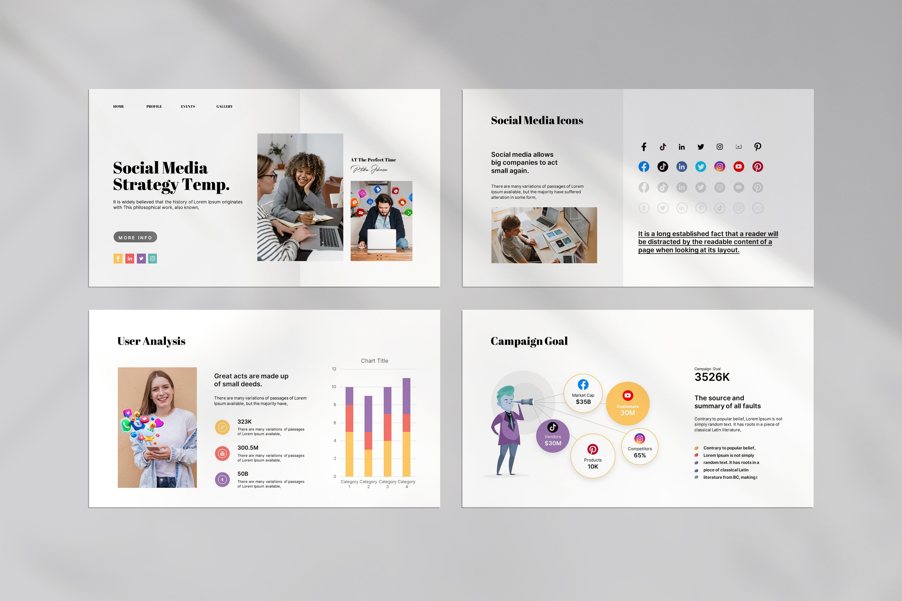 Social Media Strategy Presentation Template - Design Cuts