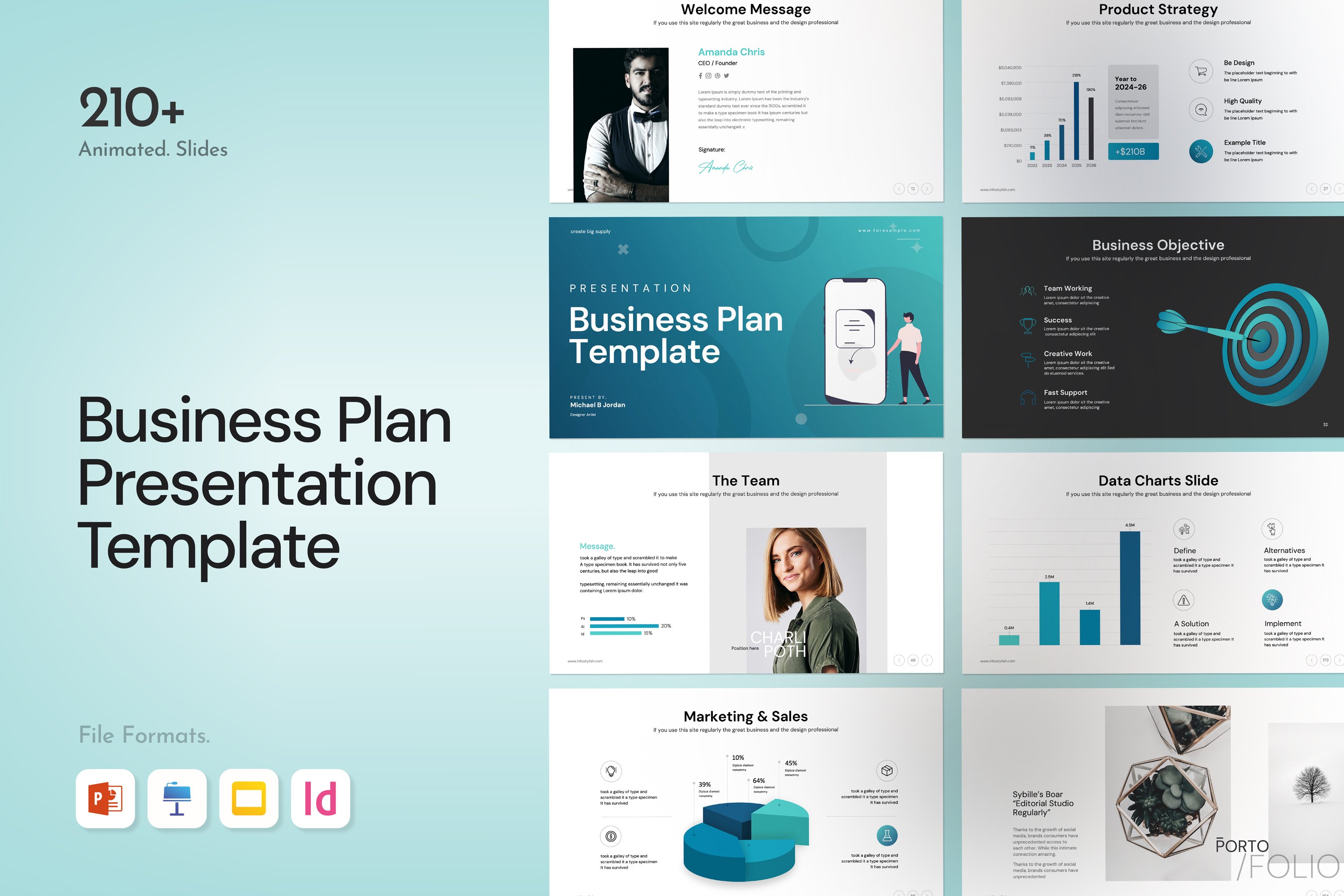 Business Plan PowerPoint Template - Design Cuts