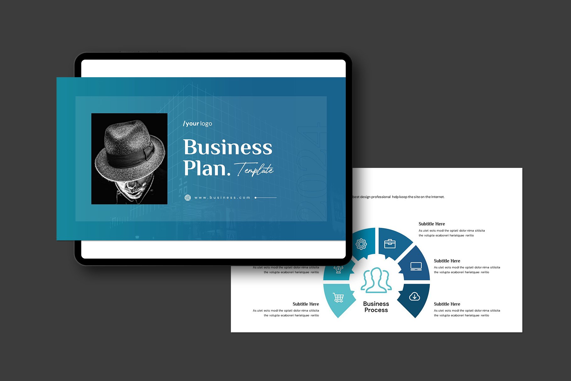 Business Plan PowerPoint Template 3 - Design Cuts