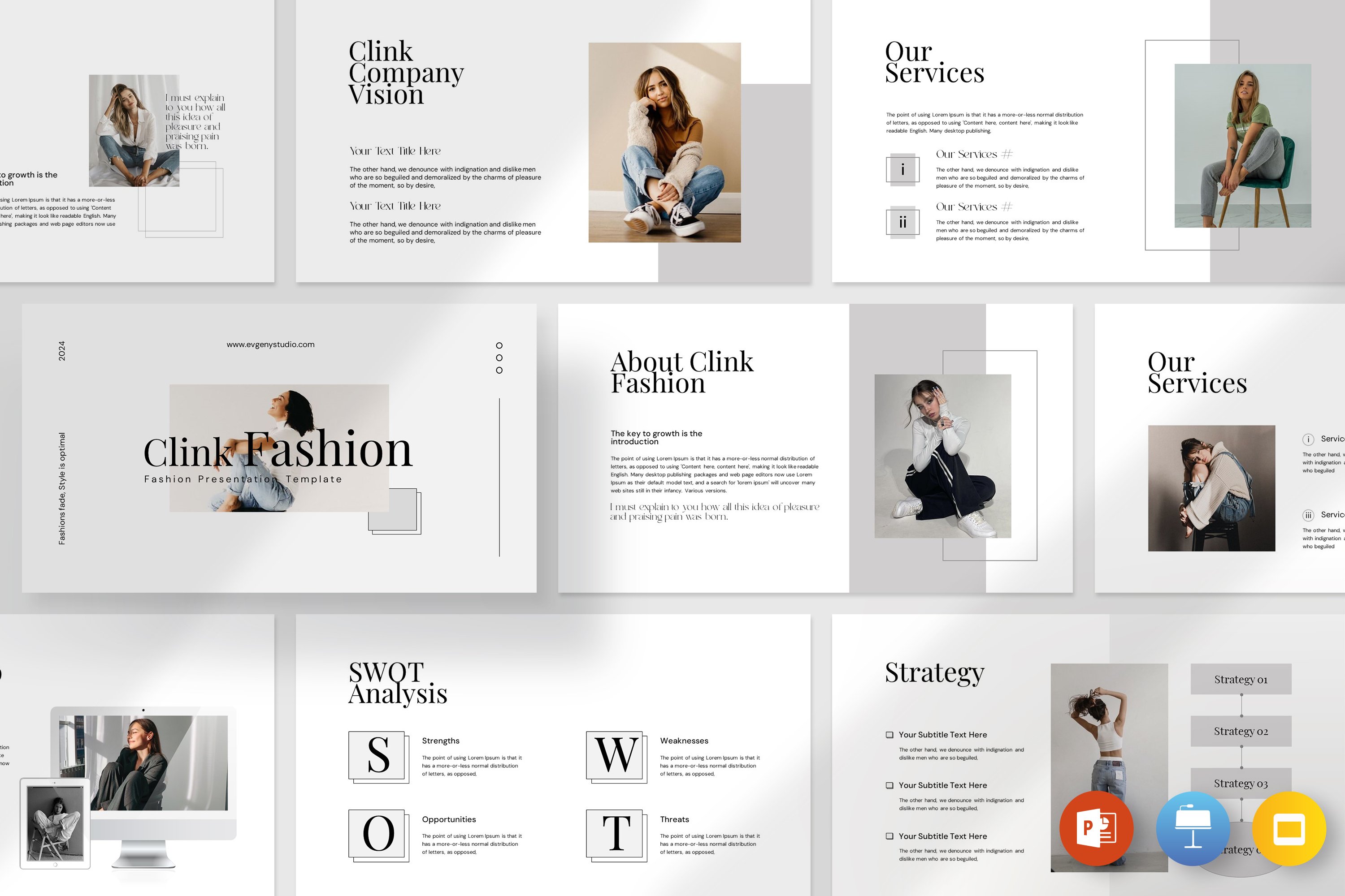 Clink Fashion Presentation Template - Design Cuts