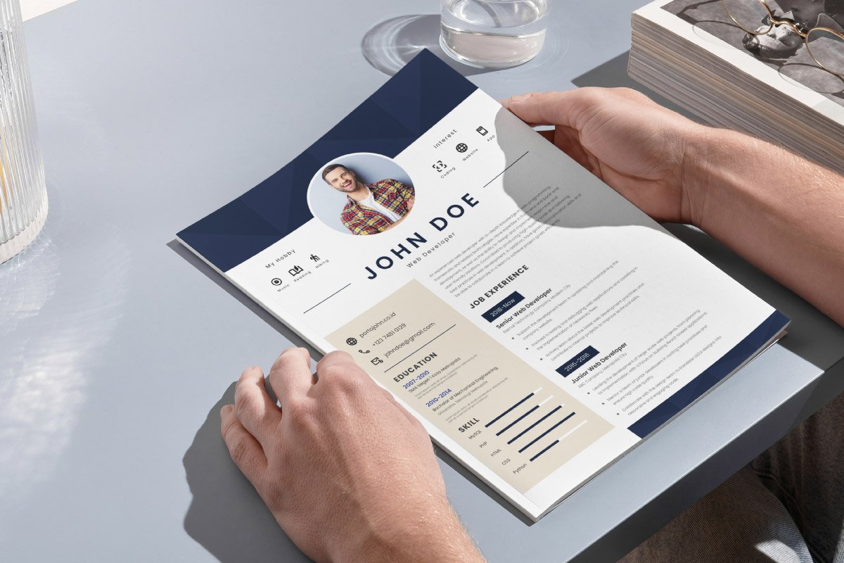 Resume - Cv Template Web Developer Version 1 - Design Cuts