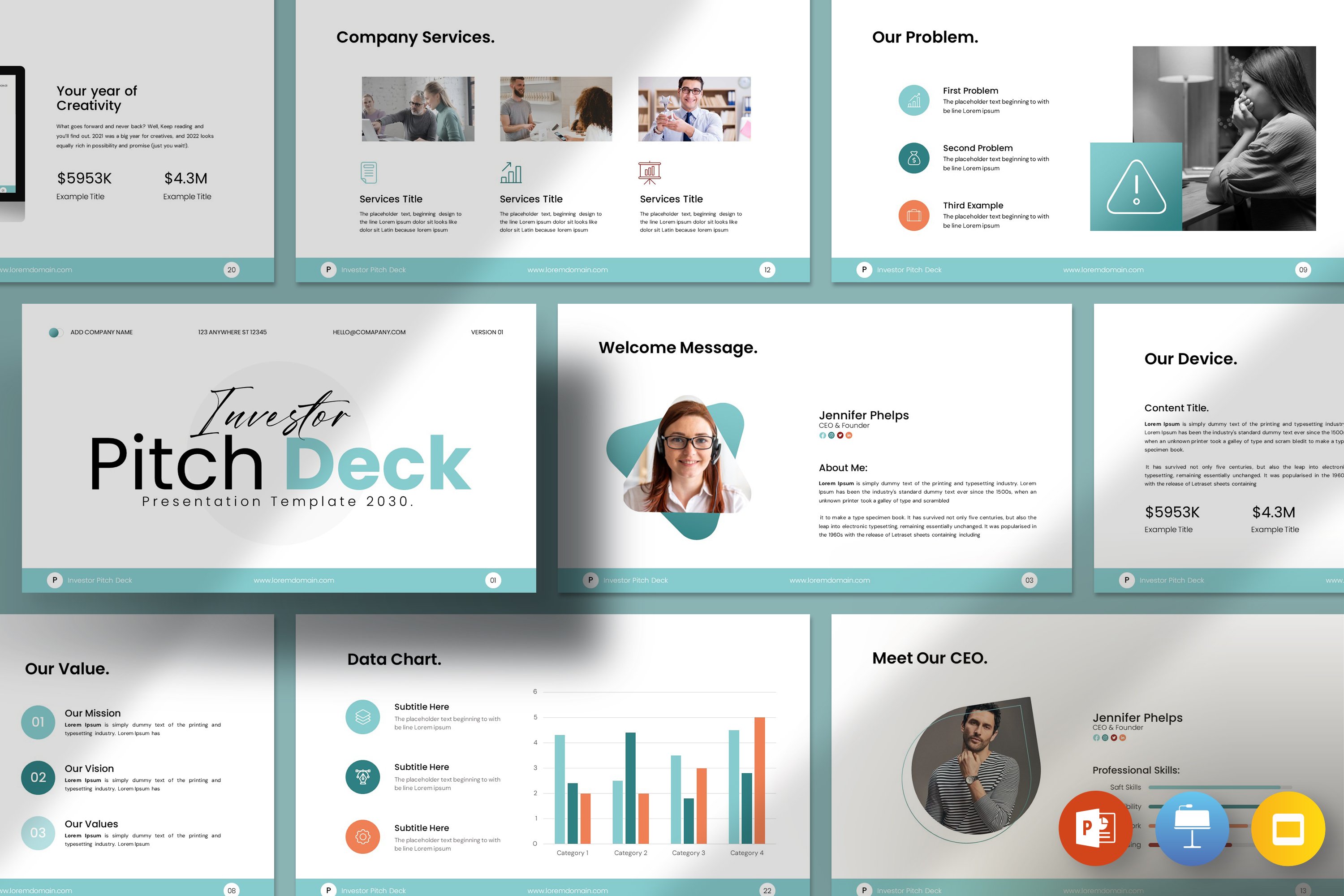 Investor Pitch Deck Presentation Template 2 - Design Cuts