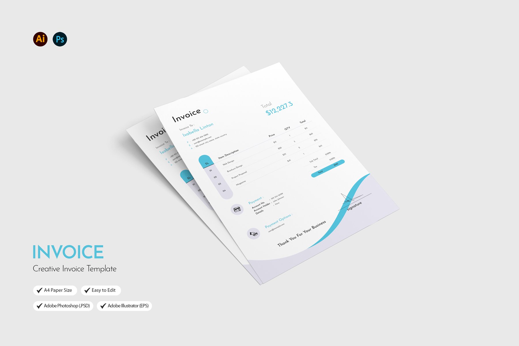 Invoice Template 6 - Design Cuts