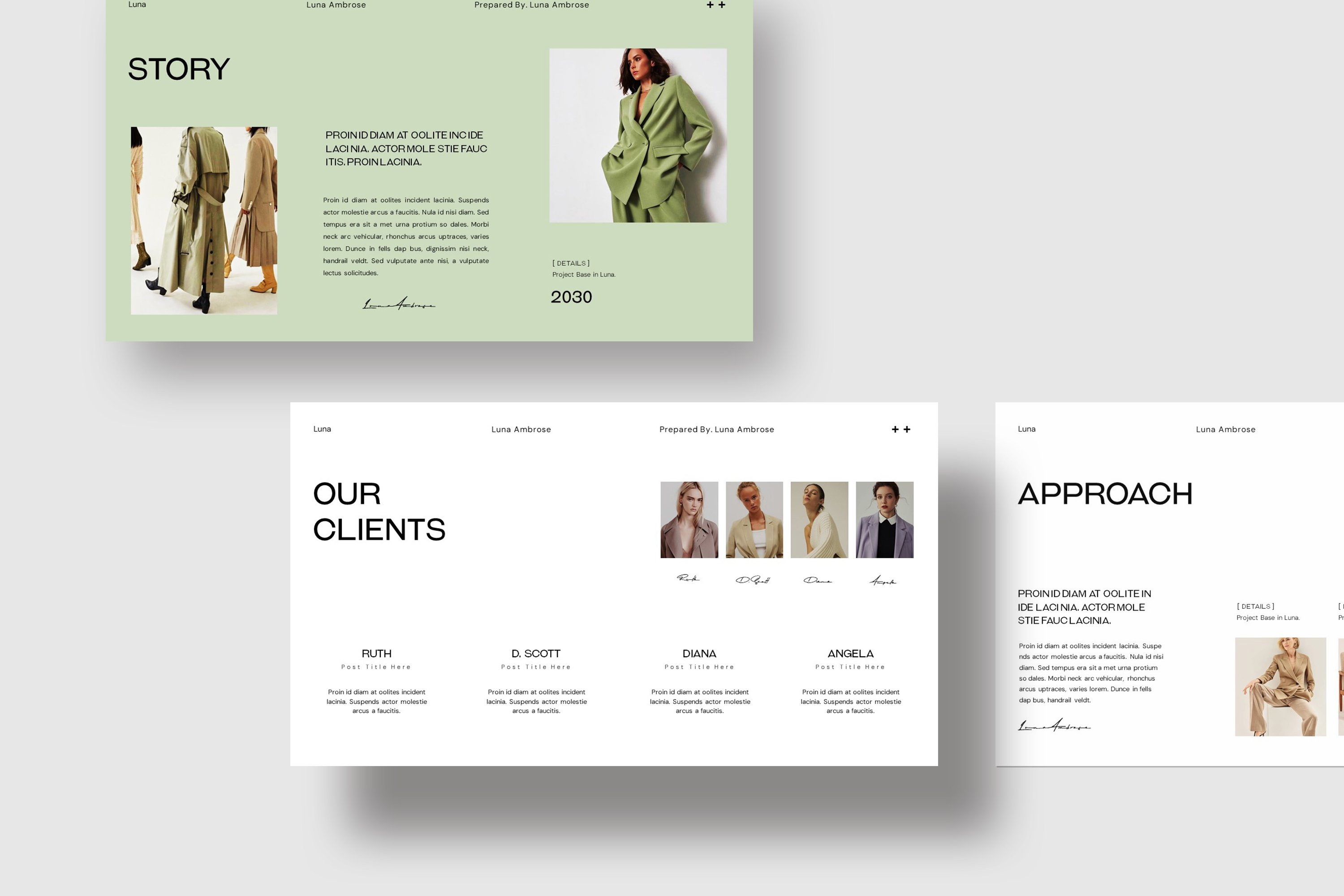 Luna Brand Portfolio Template - Design Cuts