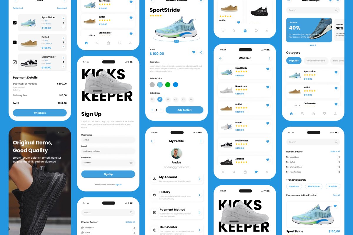 Kickskeeper - Shoe Store Mobile App - Design Cuts