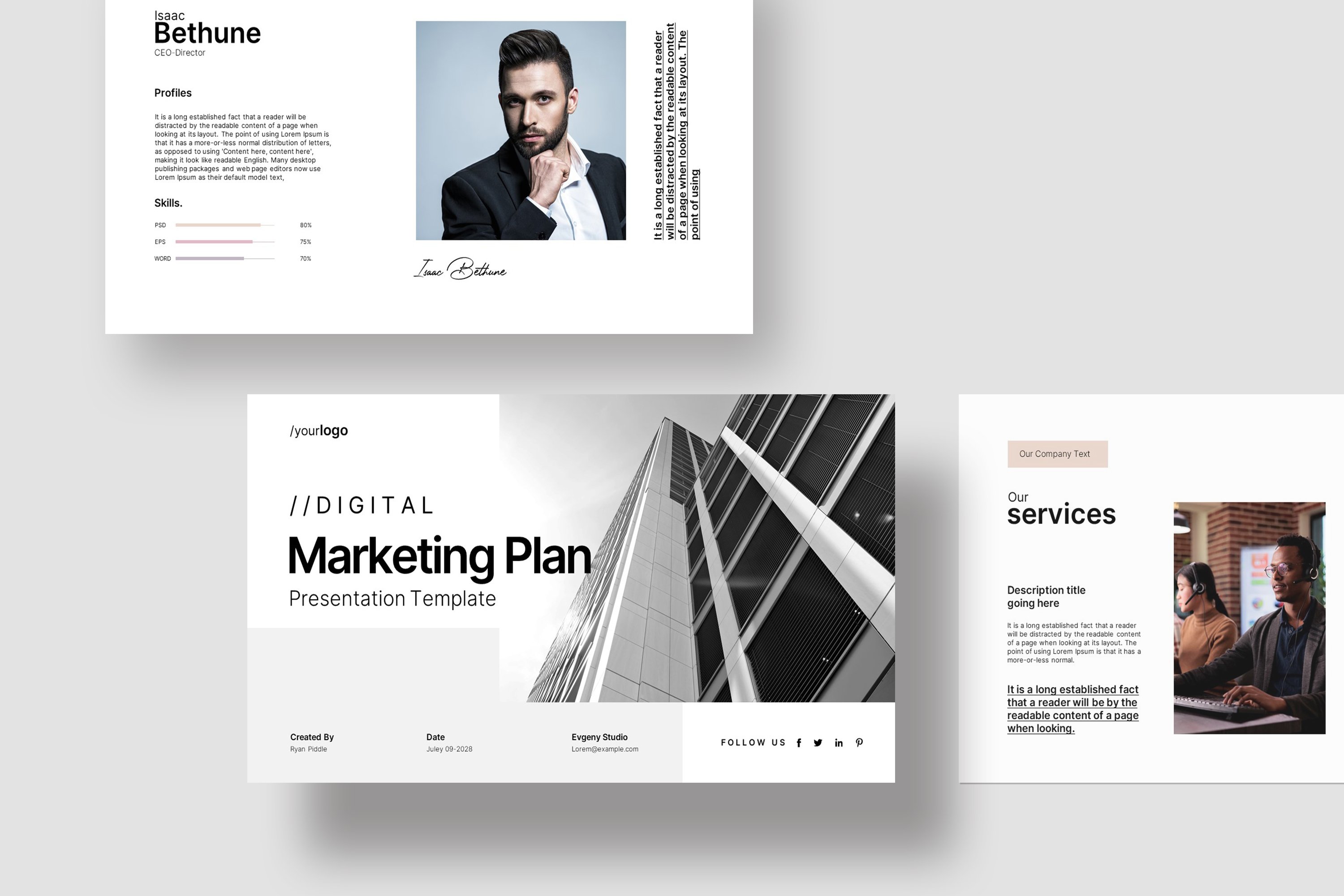 Marketing Plan Presentation Template - Design Cuts