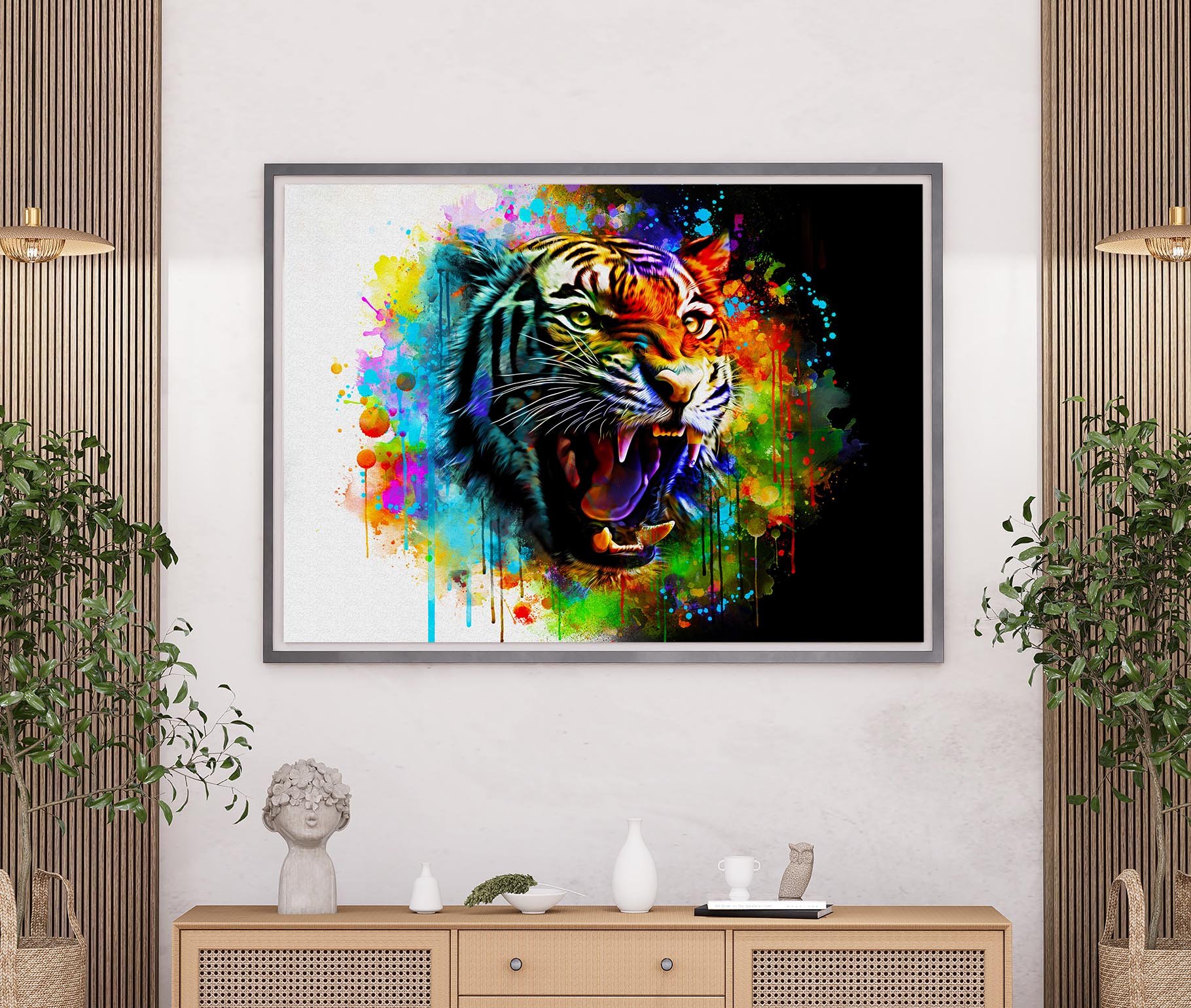 Tiger Watercolor Painting Effect - Design Cuts