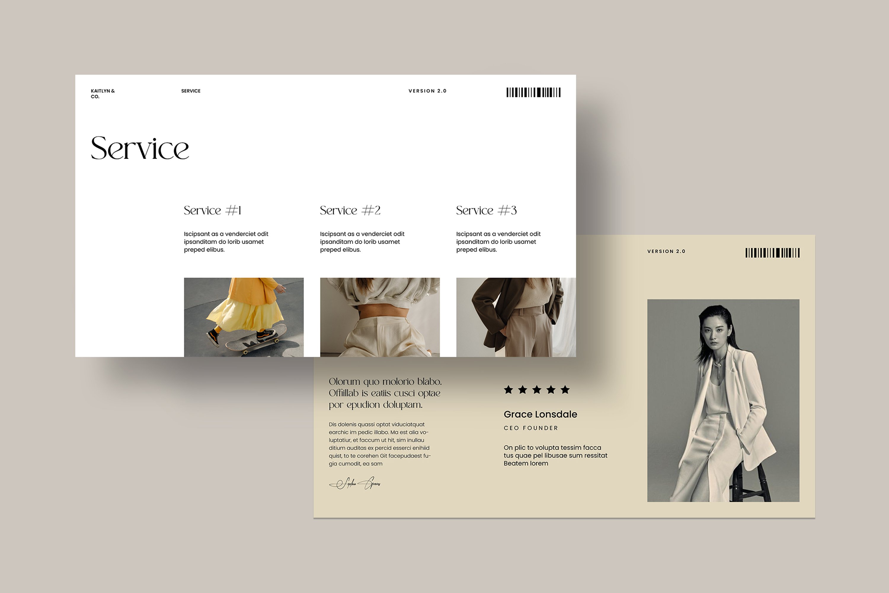 Service & Pricing Guide Presentation Template 2 - Design Cuts