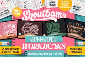 Shoutbam’s Lettering Alphabet Workbooks