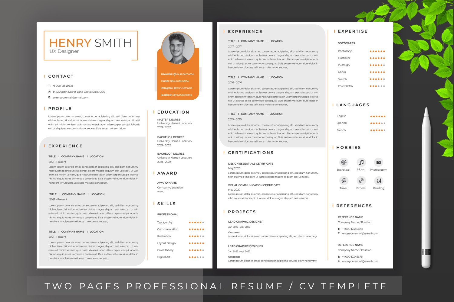 Resume CV Templete - Design Cuts