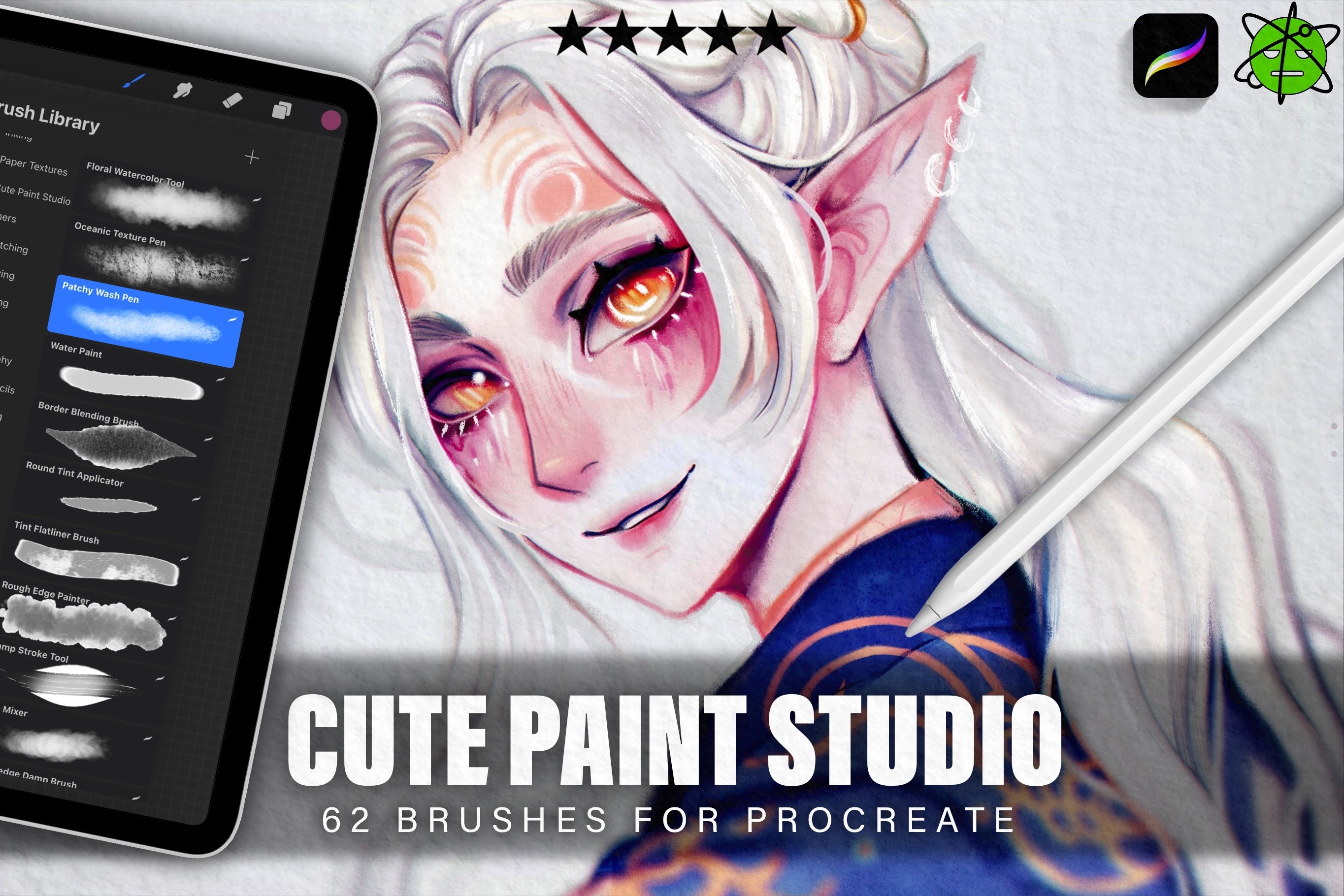 62 Cute Paint Studio - Procreate Brushes - Design Cuts