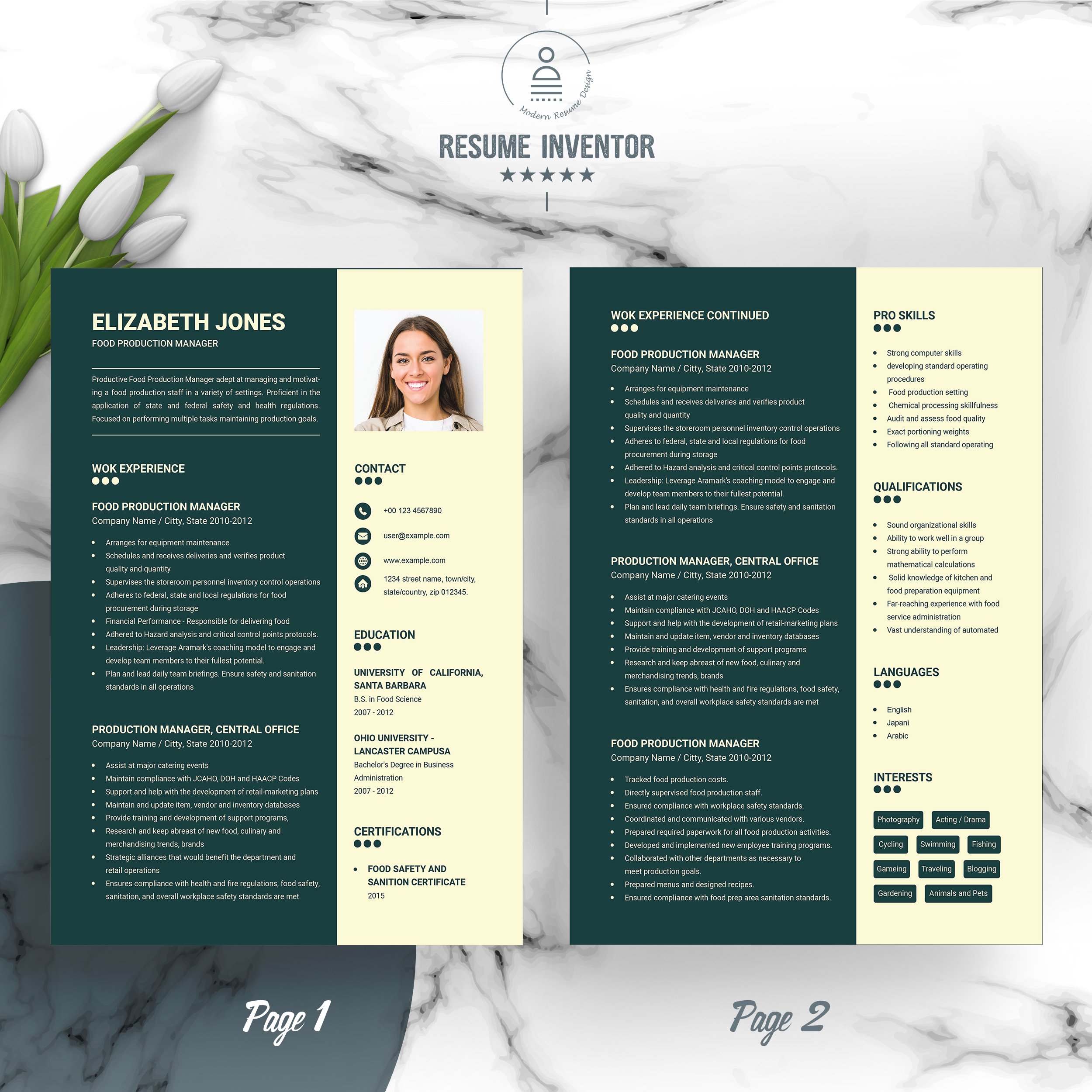 CV Template Resume Template 16 - Design Cuts