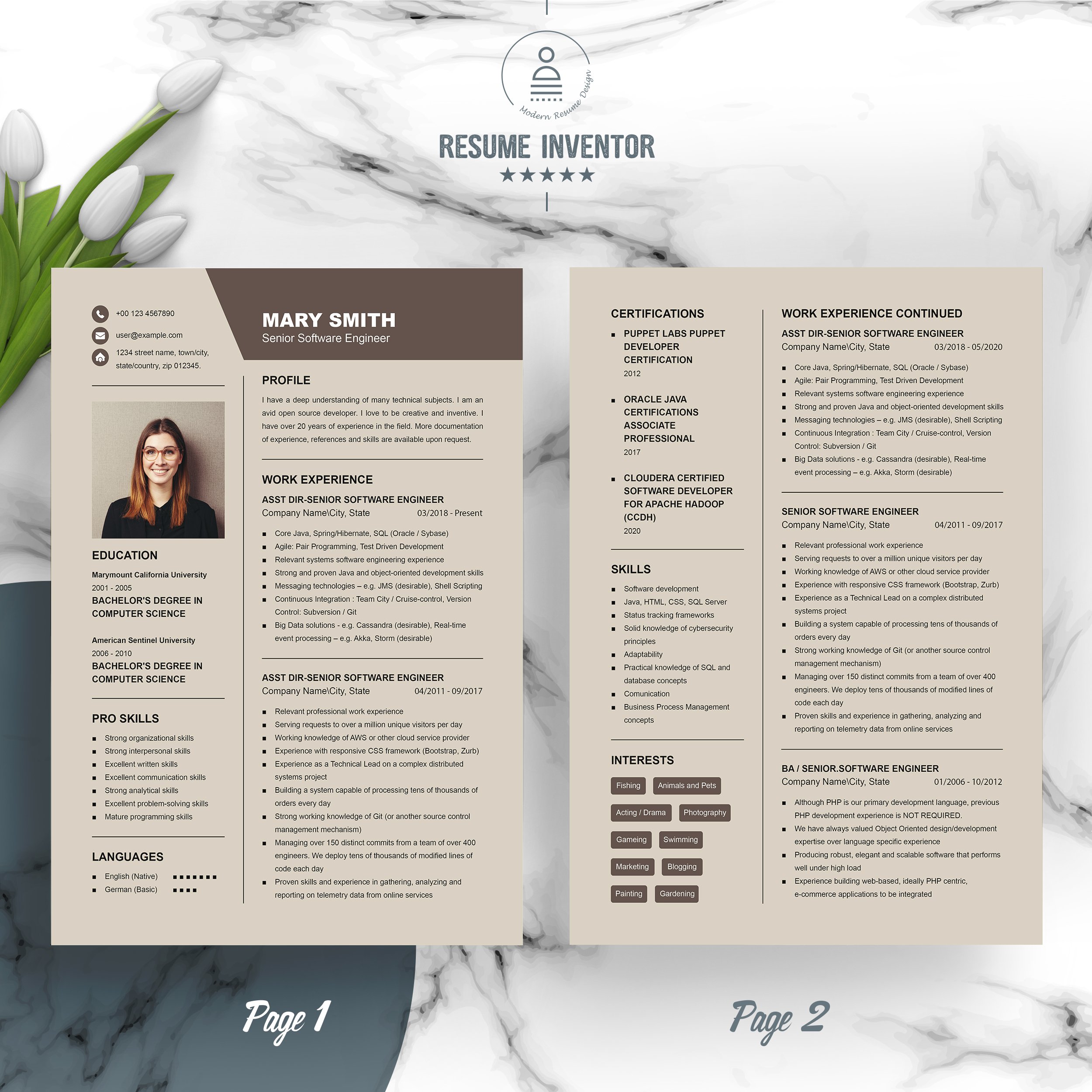 Resume Template Word Mac Pages - Design Cuts