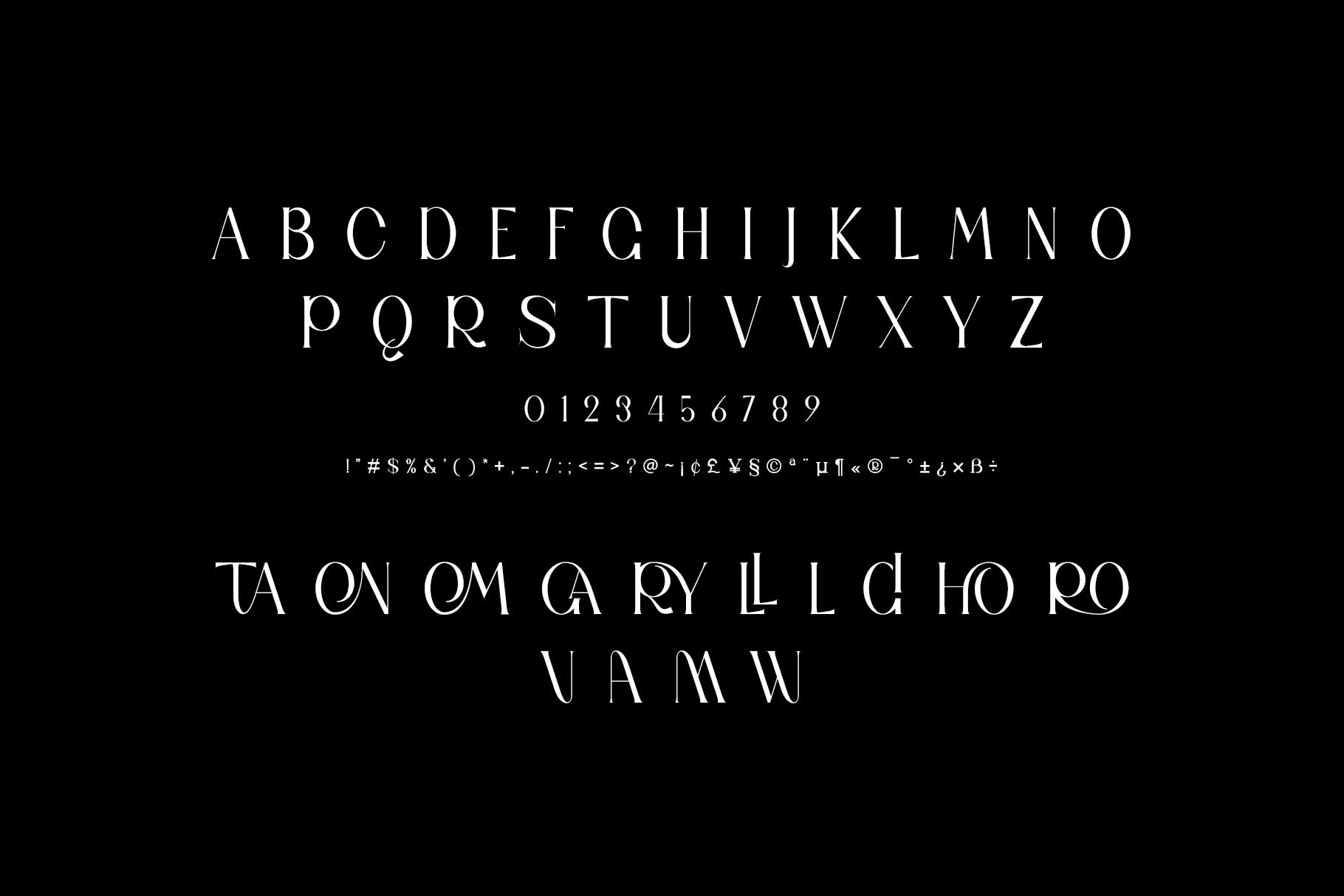 Tawon Unique Ligature Serif - Design Cuts