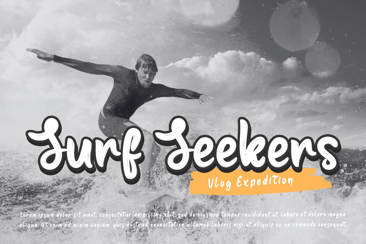 Surfing - Brush Handwritten Font - Design Cuts