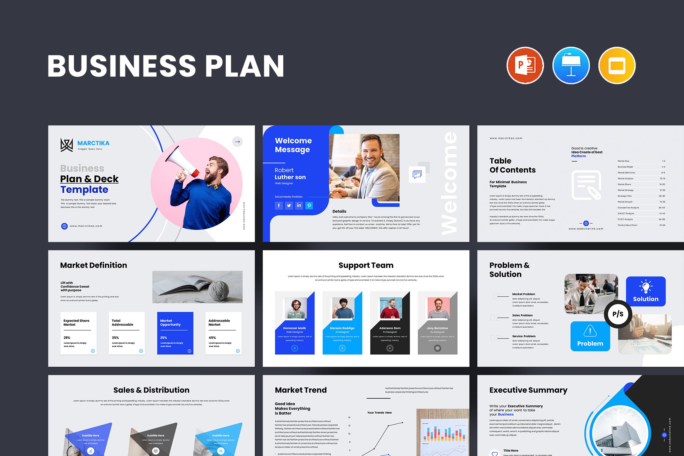 Business Plan PowerPoint Template 4 - Design Cuts