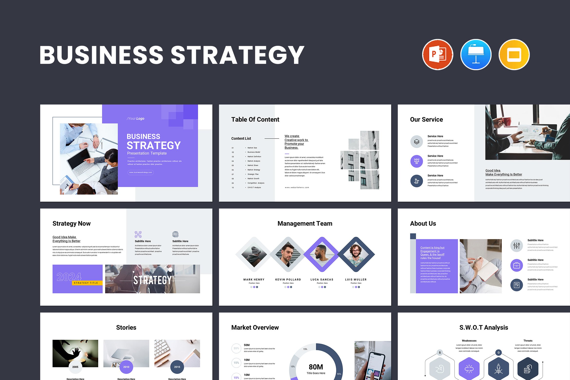 Business Strategy Presentation Template 2 - Design Cuts