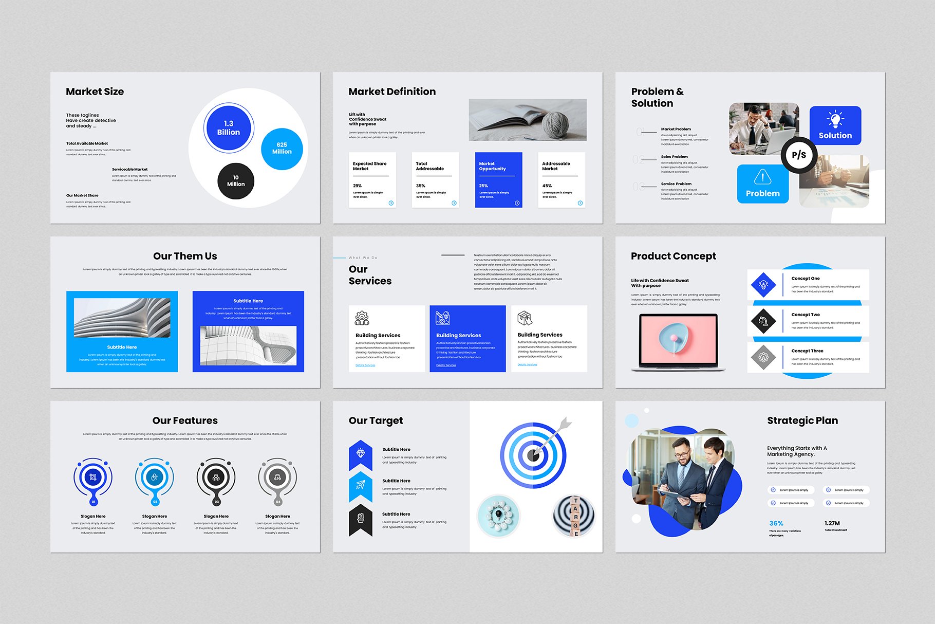 Business Plan PowerPoint Template 4 - Design Cuts