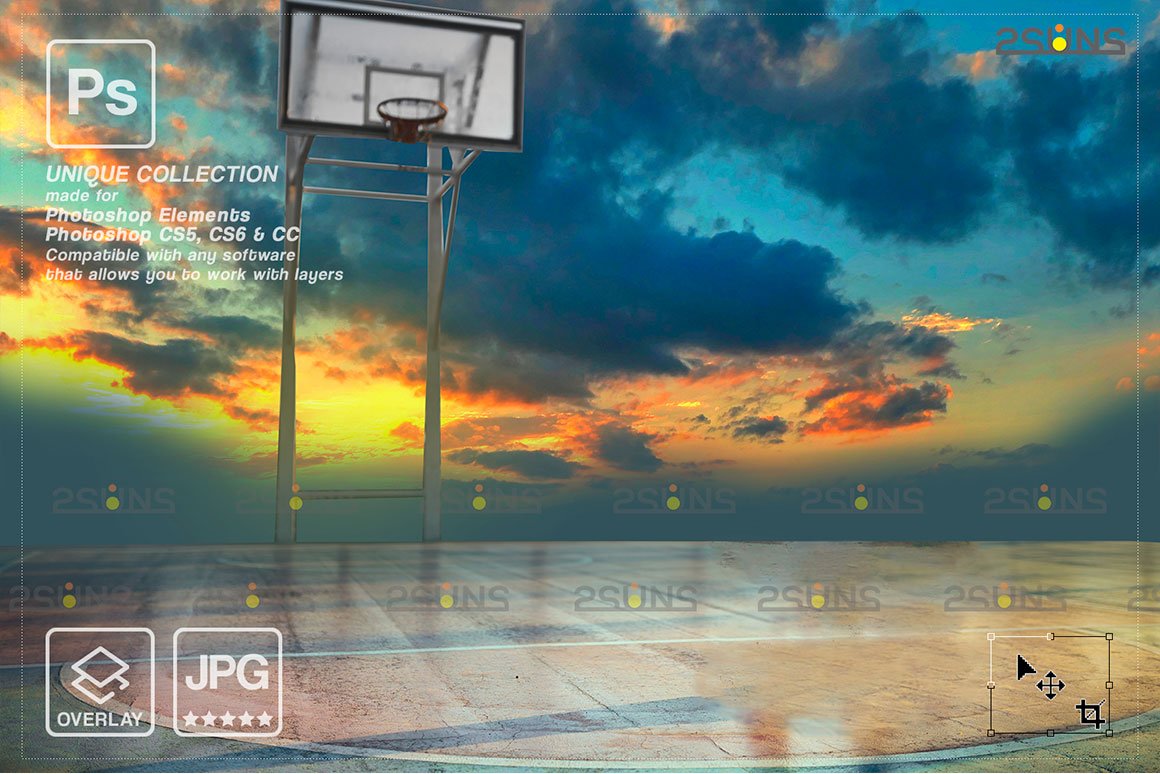 Basketball Backdrop Sports Digital Background 4 - Design Cuts