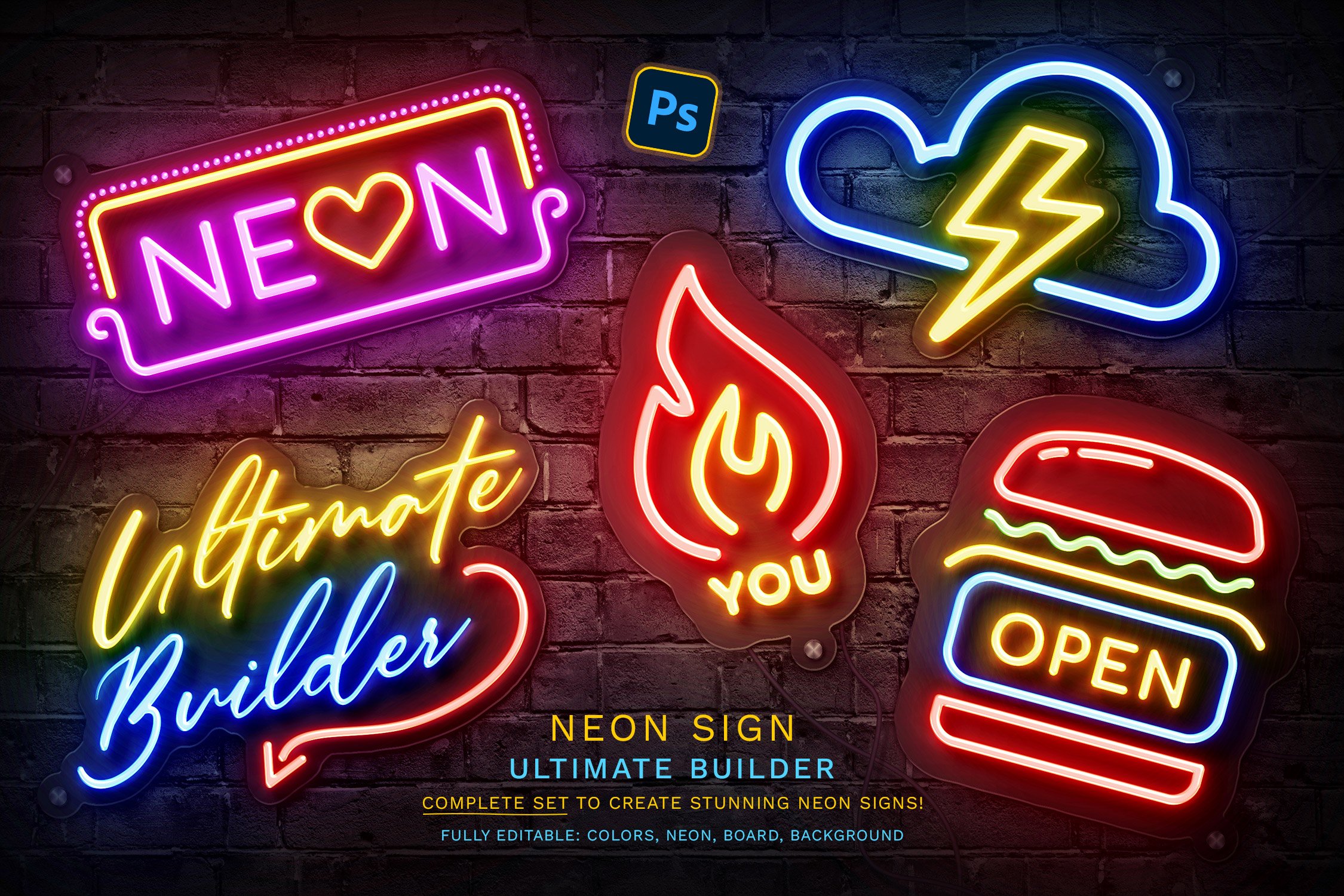 Neon Sign Ultimate Builder - Design Cuts