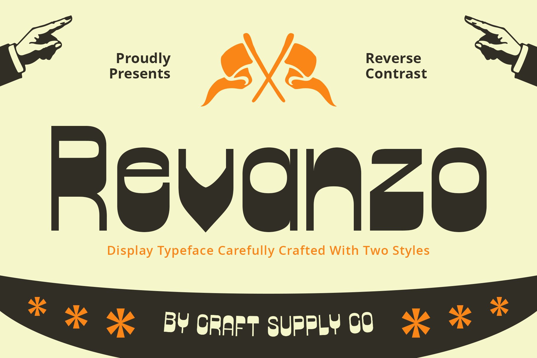 Revanzo – Reverse Contrast Font - Design Cuts