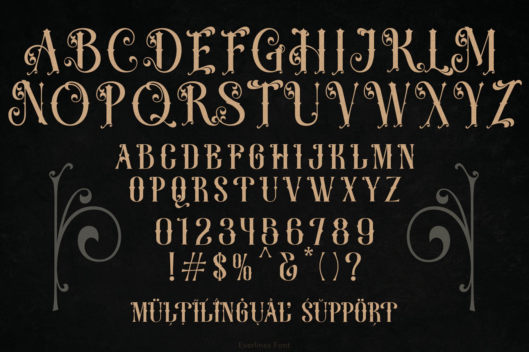 Everlines Victorian Font - Design Cuts