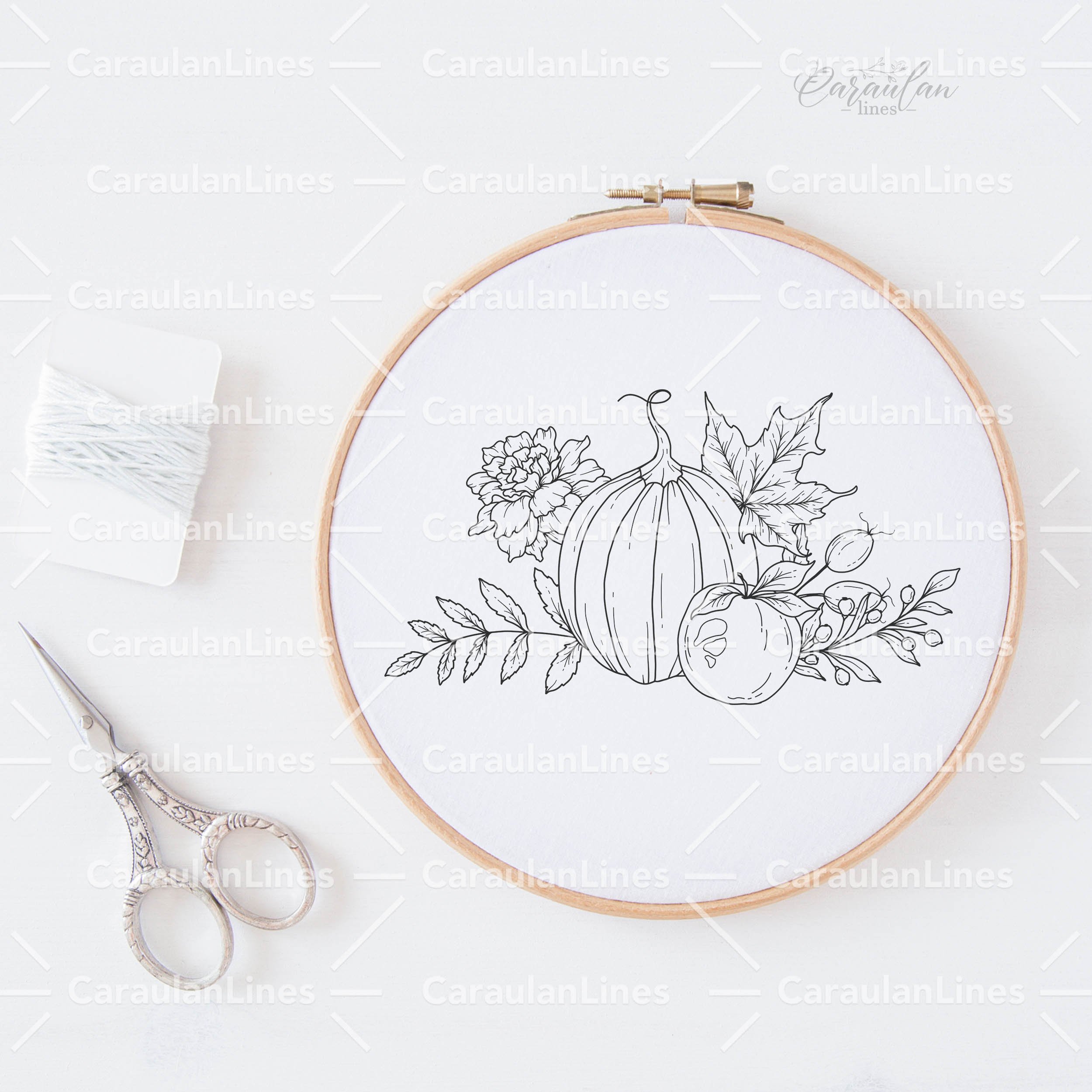 Fall Foliage Line Art - Design Cuts