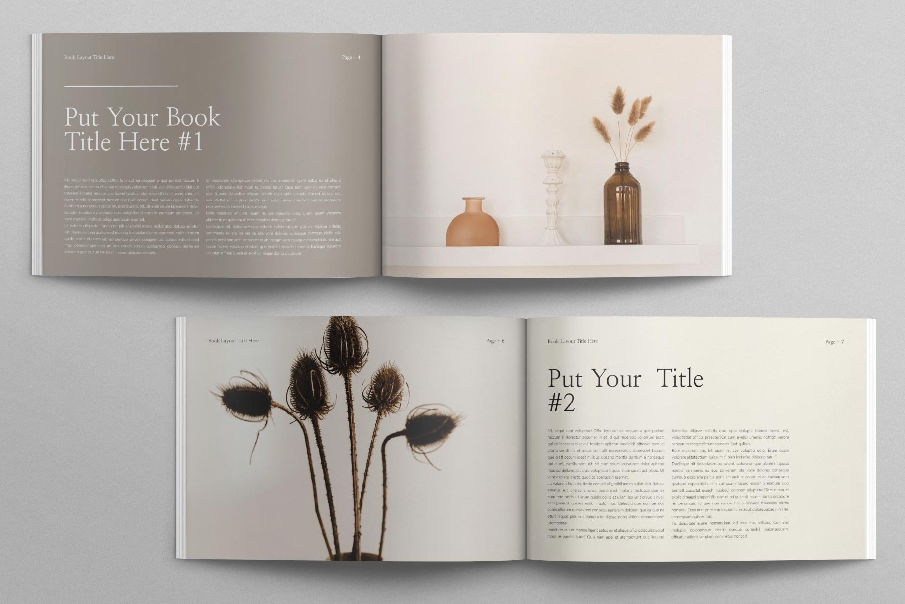 Book Layout Design Template Landscape - Design Cuts