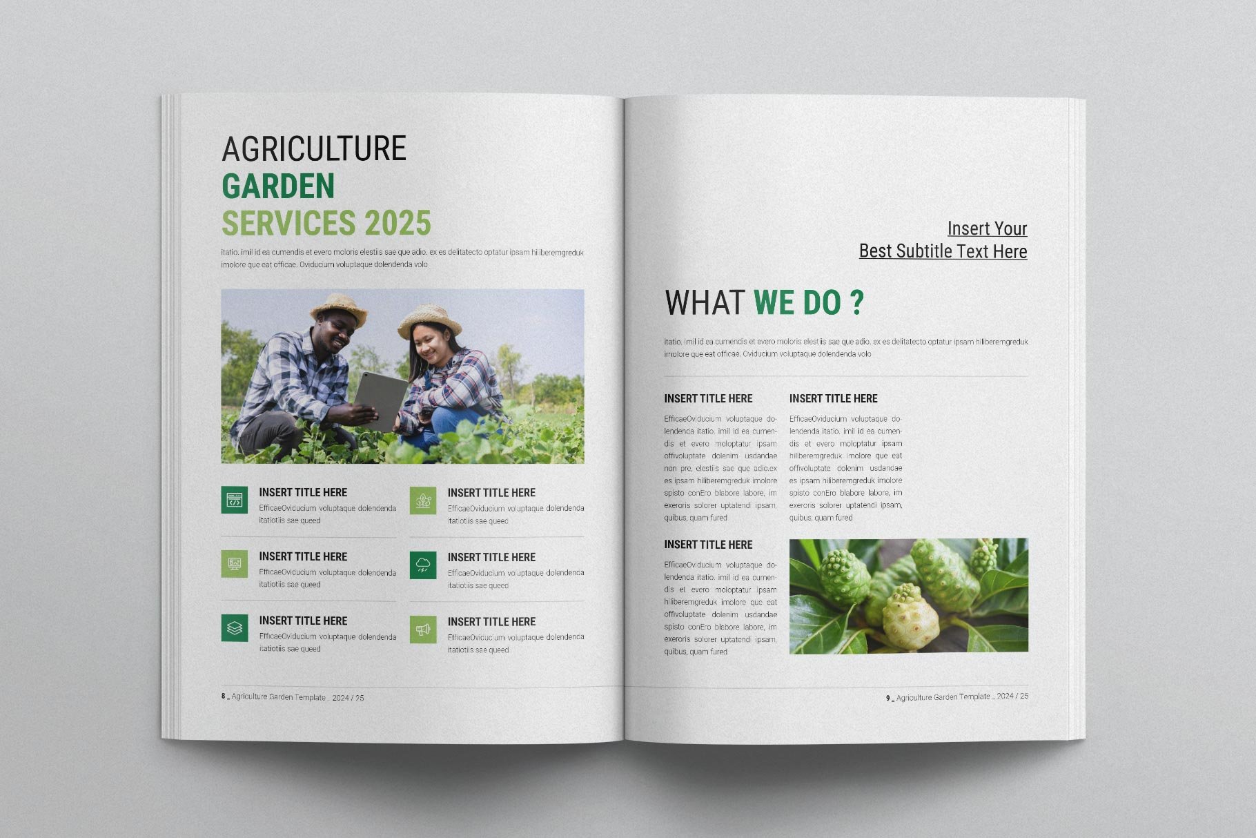 Agriculture Garden Brochure Template - Design Cuts