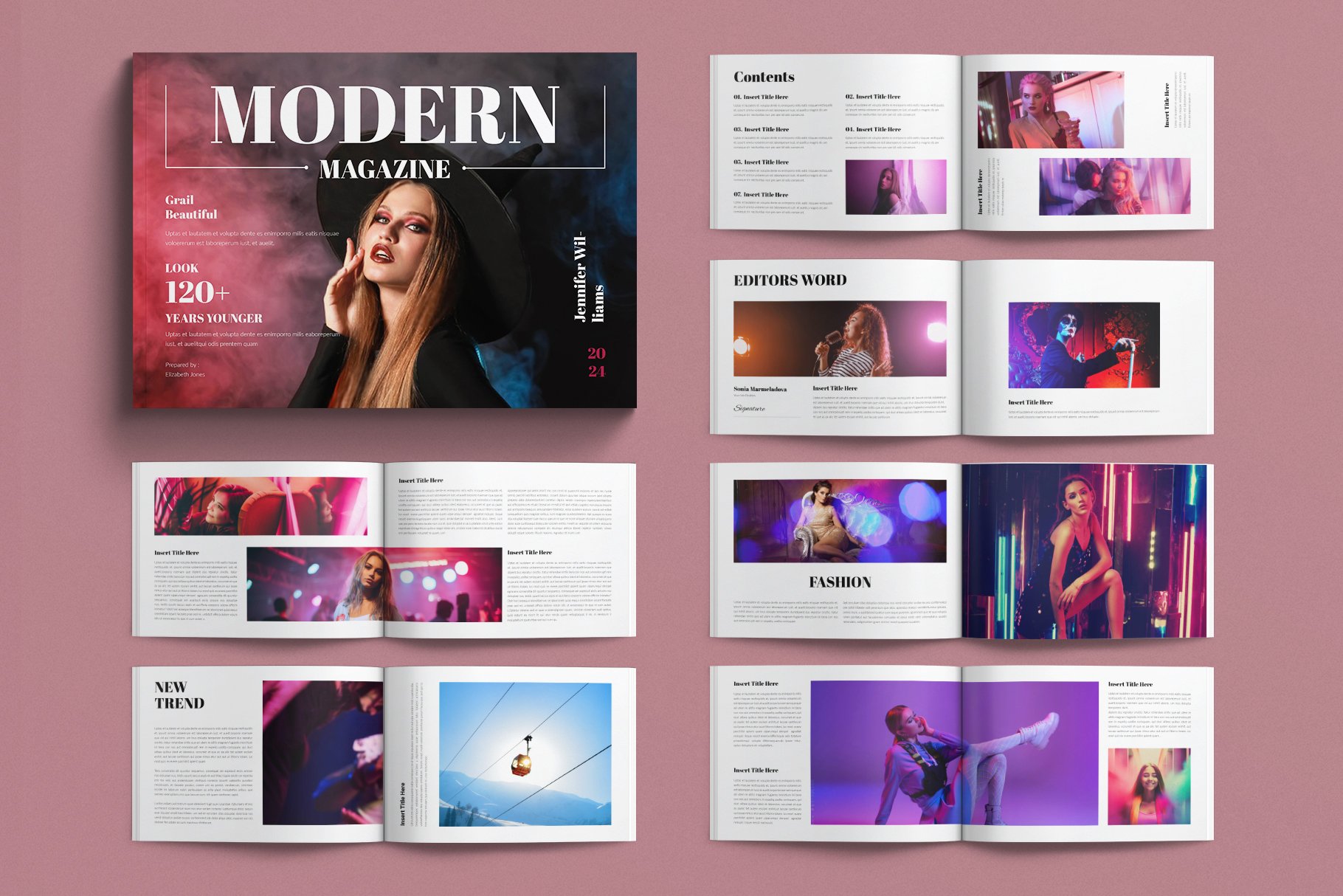 Modern Magazine Template Landscape - Design Cuts