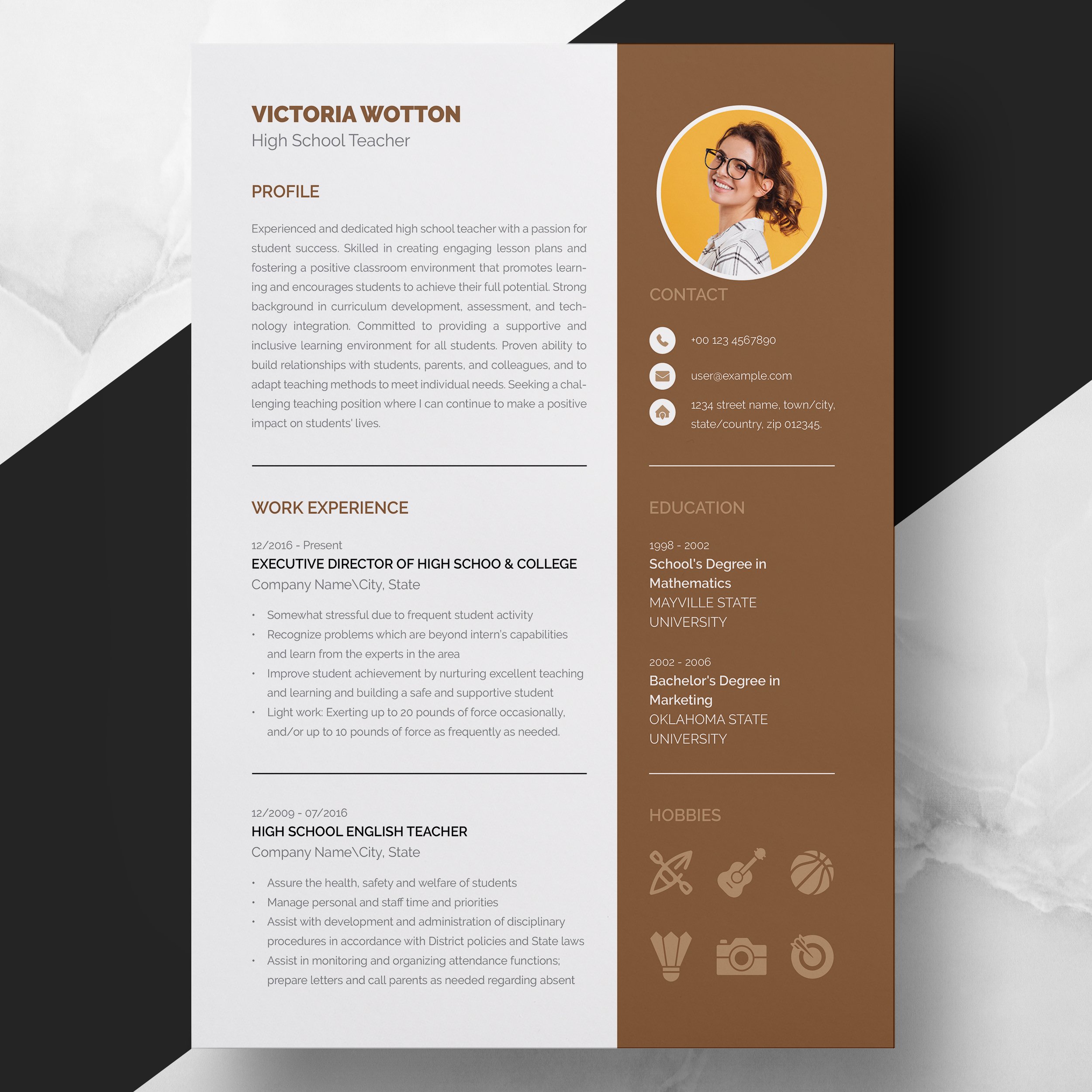 Resume Template For Word & Pages CV Template 2 - Design Cuts